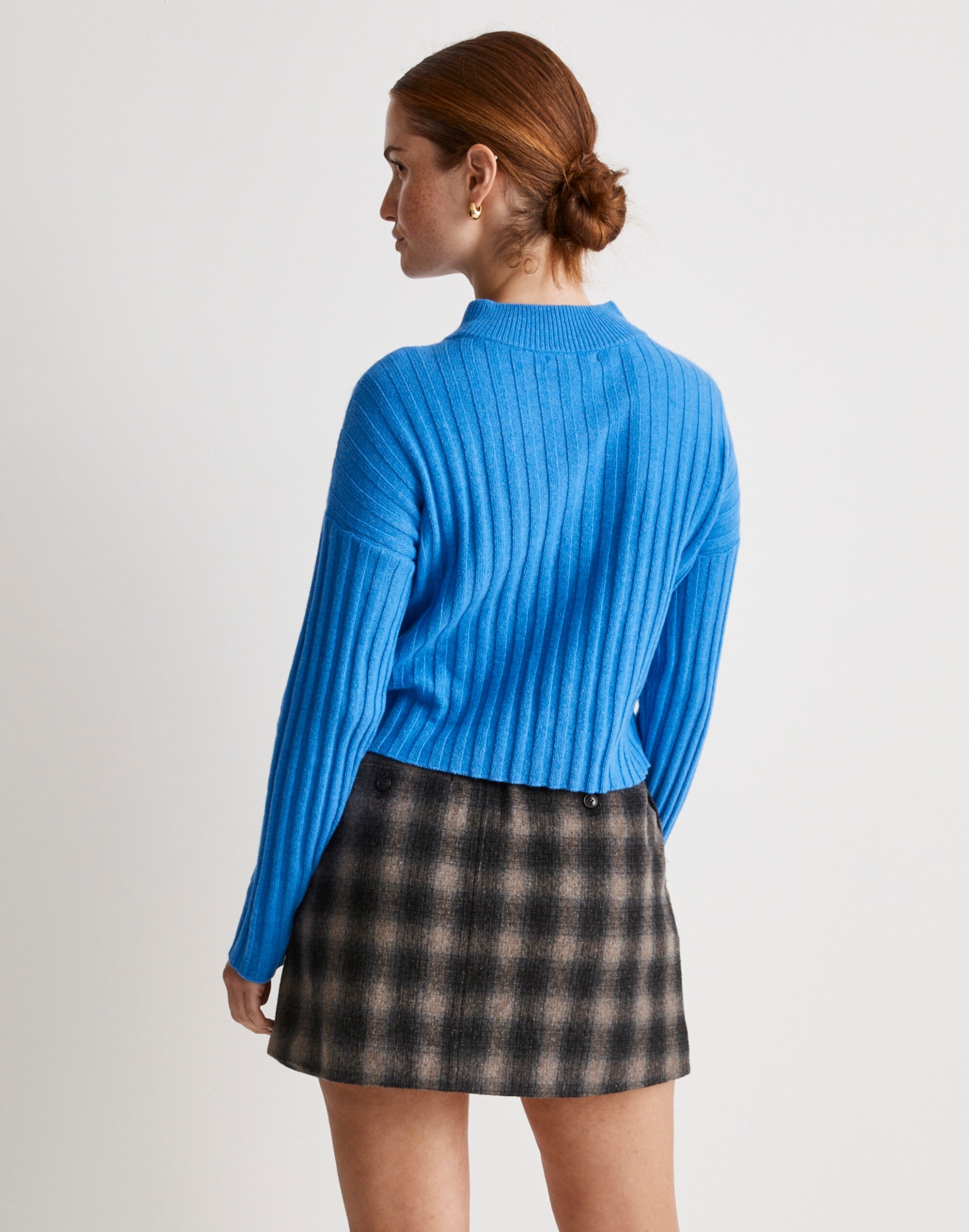 Mockneck Crop Sweater