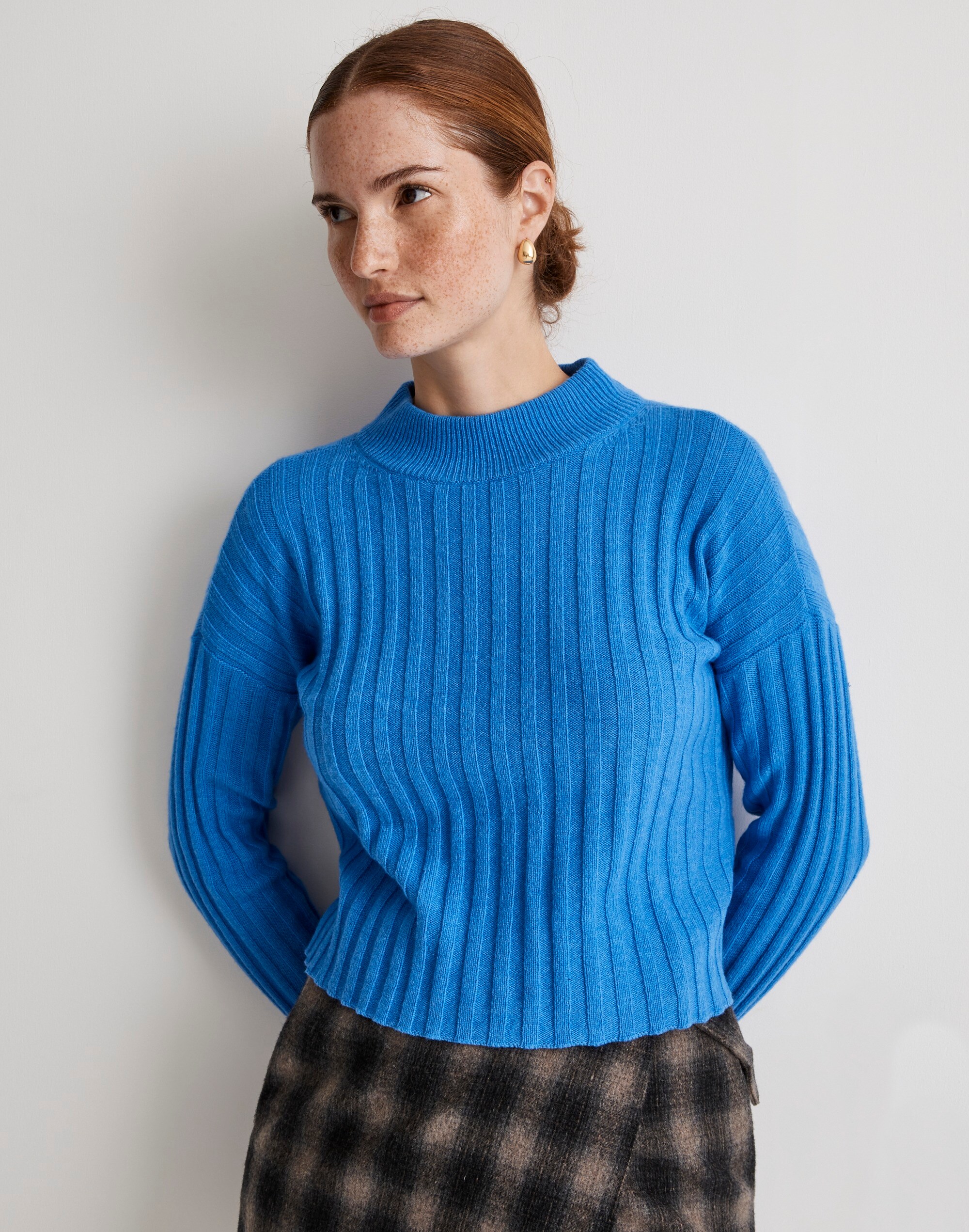 Mockneck Crop Sweater