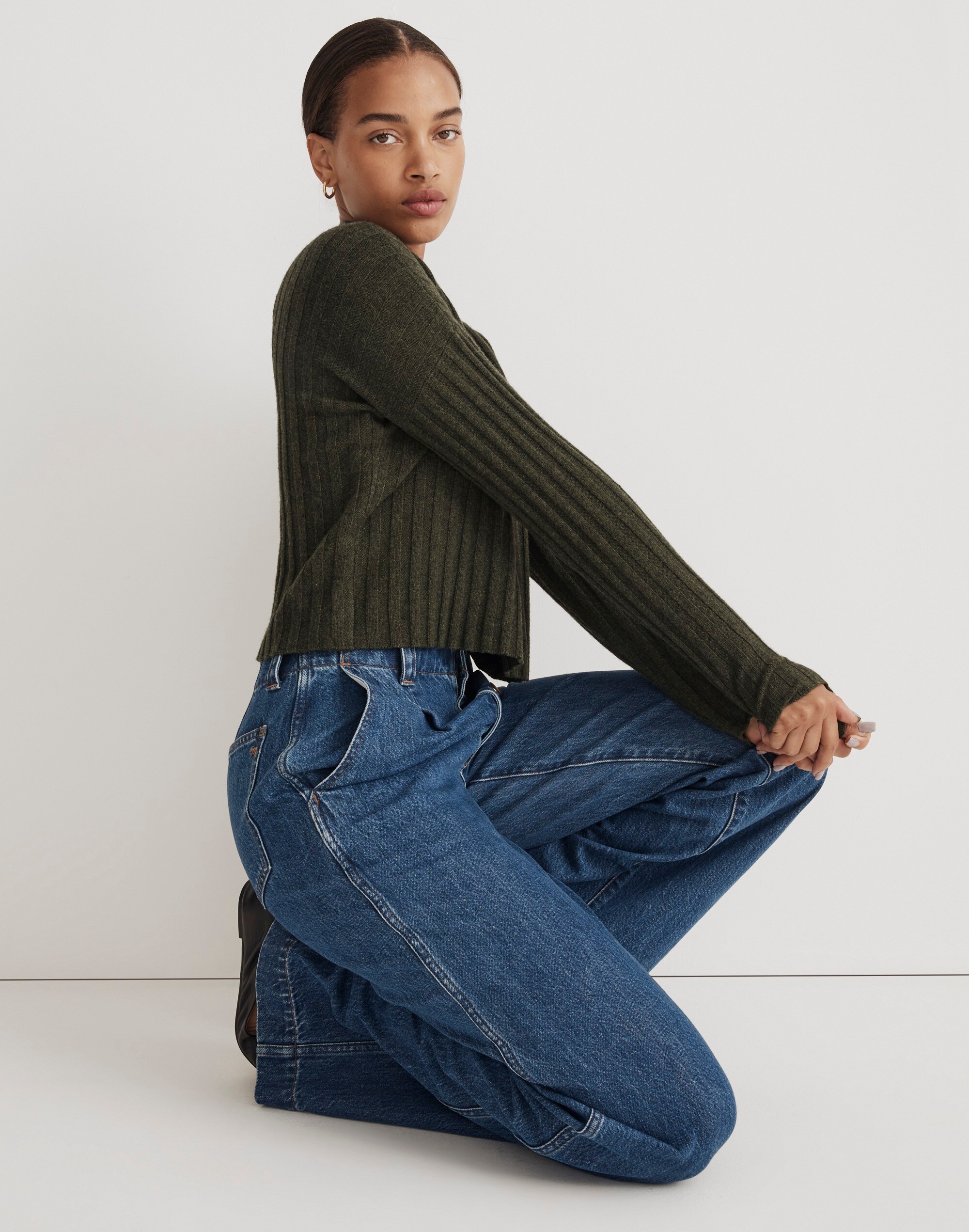 Mockneck Crop Sweater