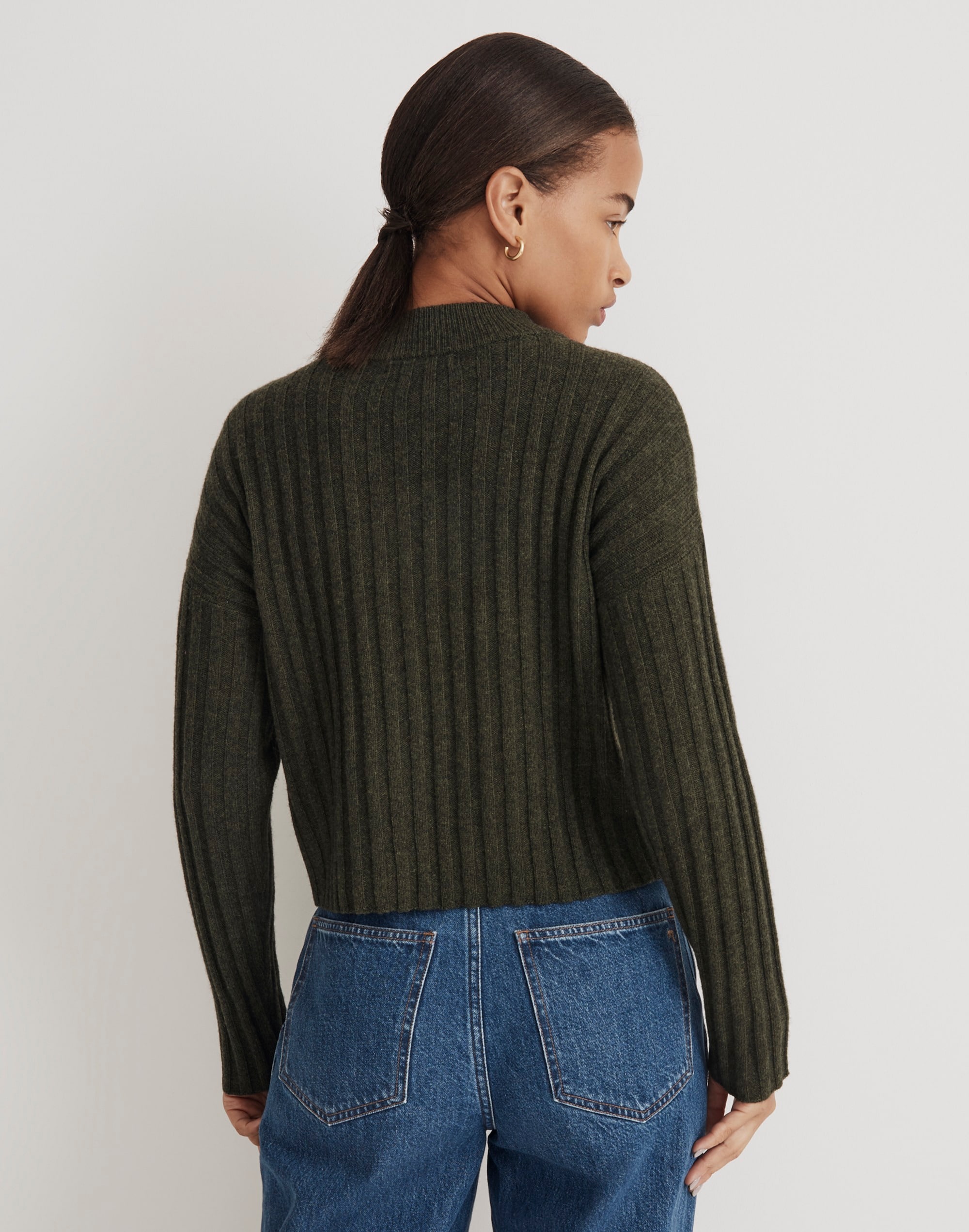 Mockneck Crop Sweater