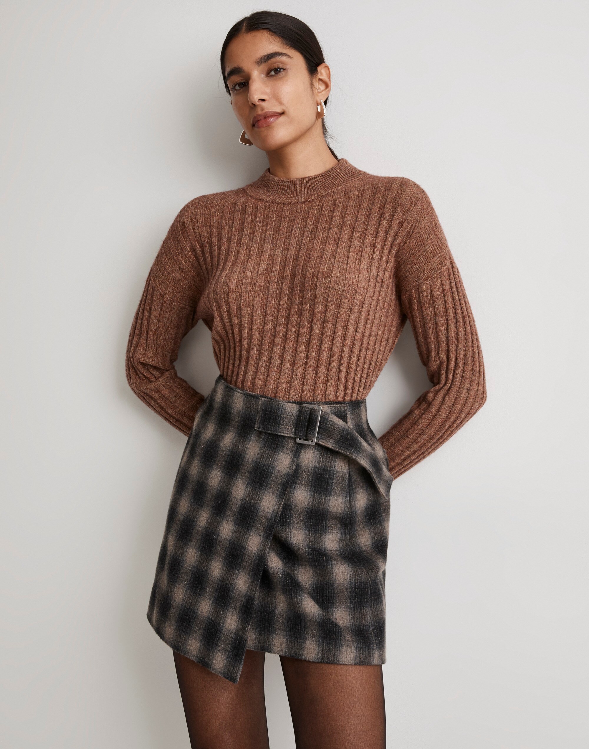 Mockneck Crop Sweater
