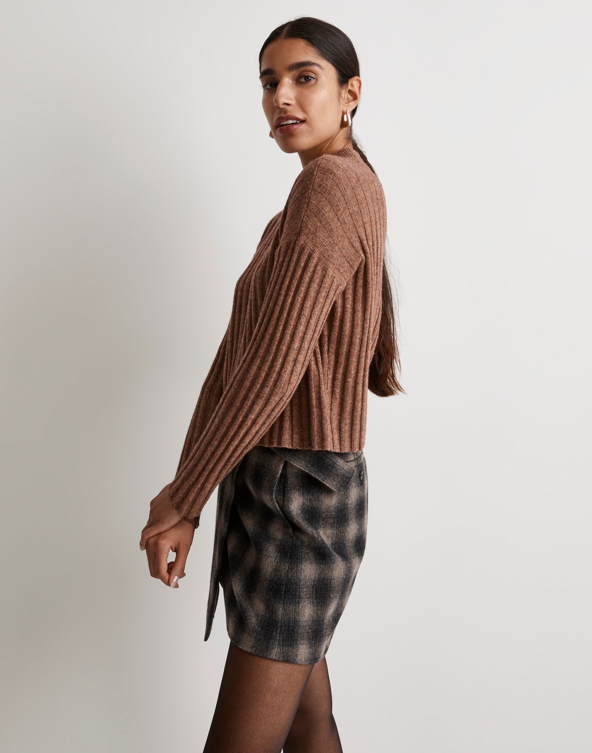 Mockneck Crop Sweater