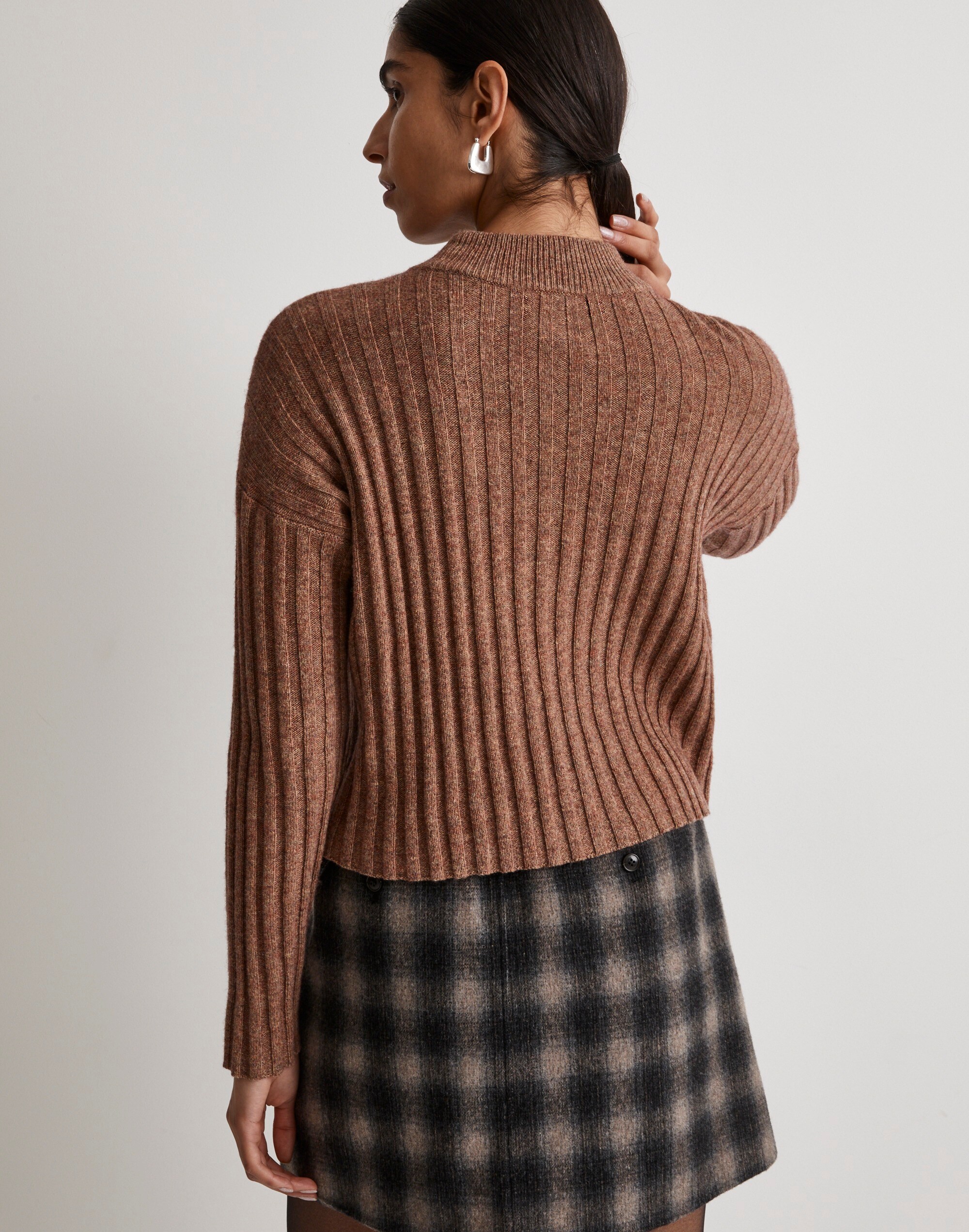 Mockneck Crop Sweater