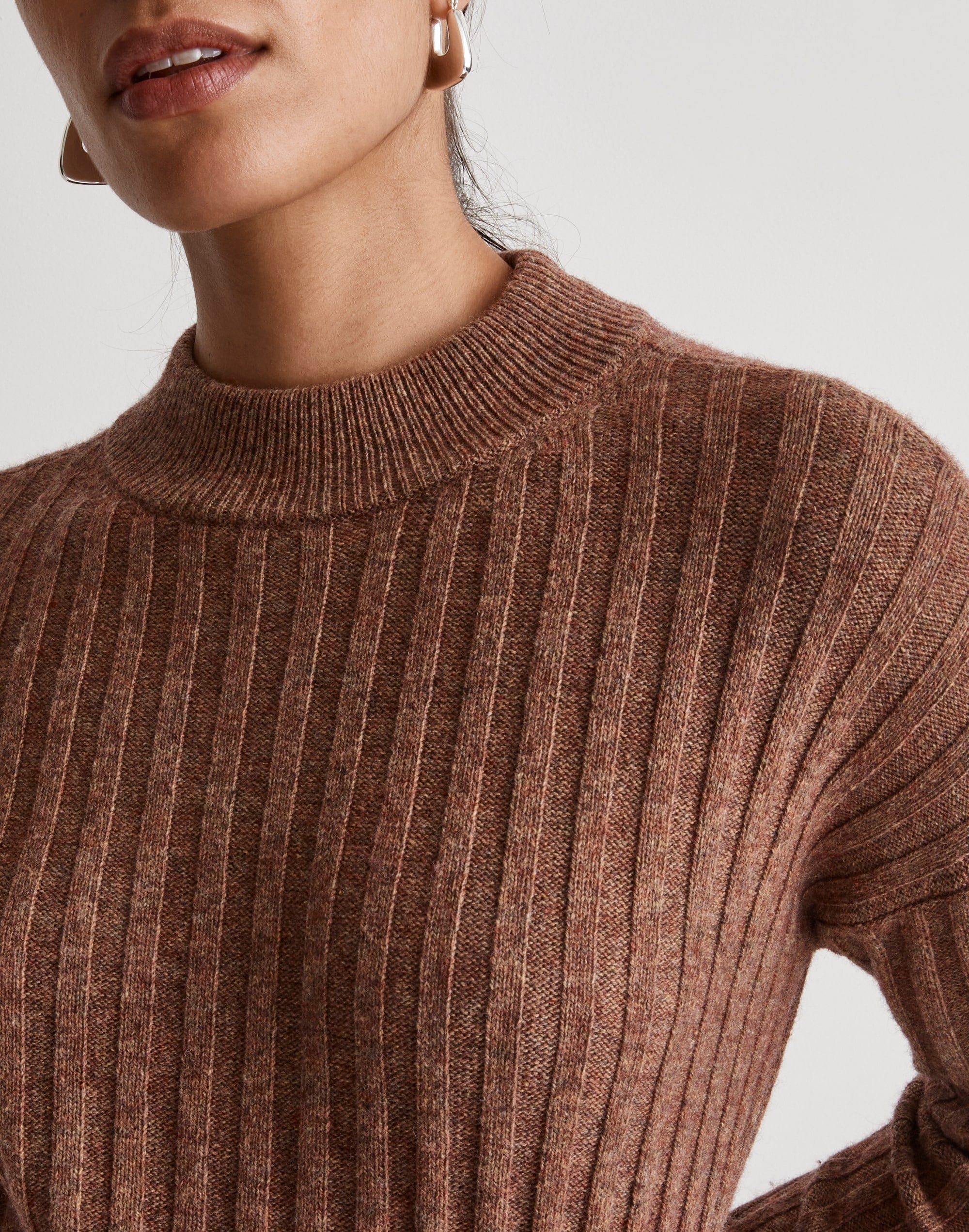 Mockneck Crop Sweater