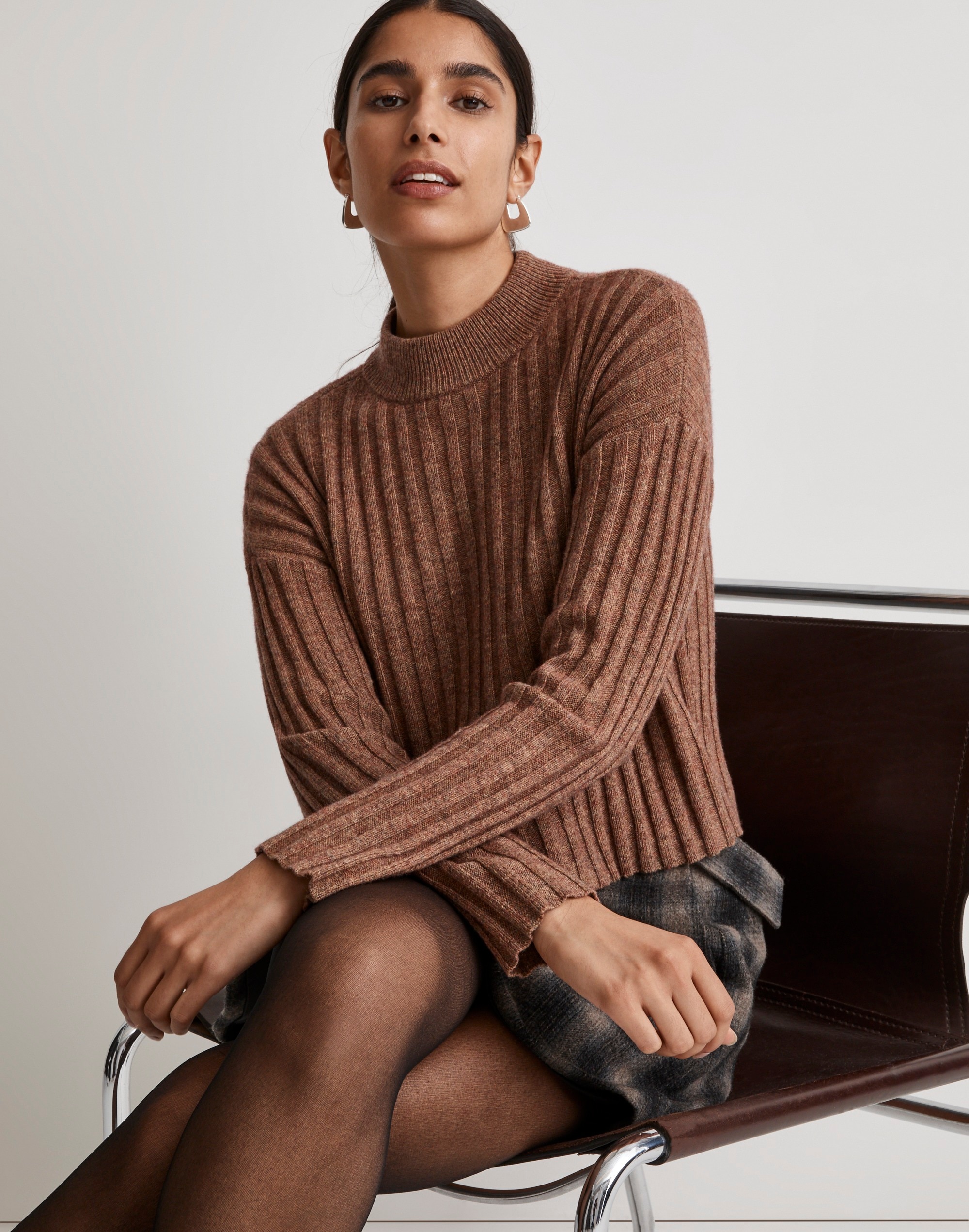 Mockneck Crop Sweater