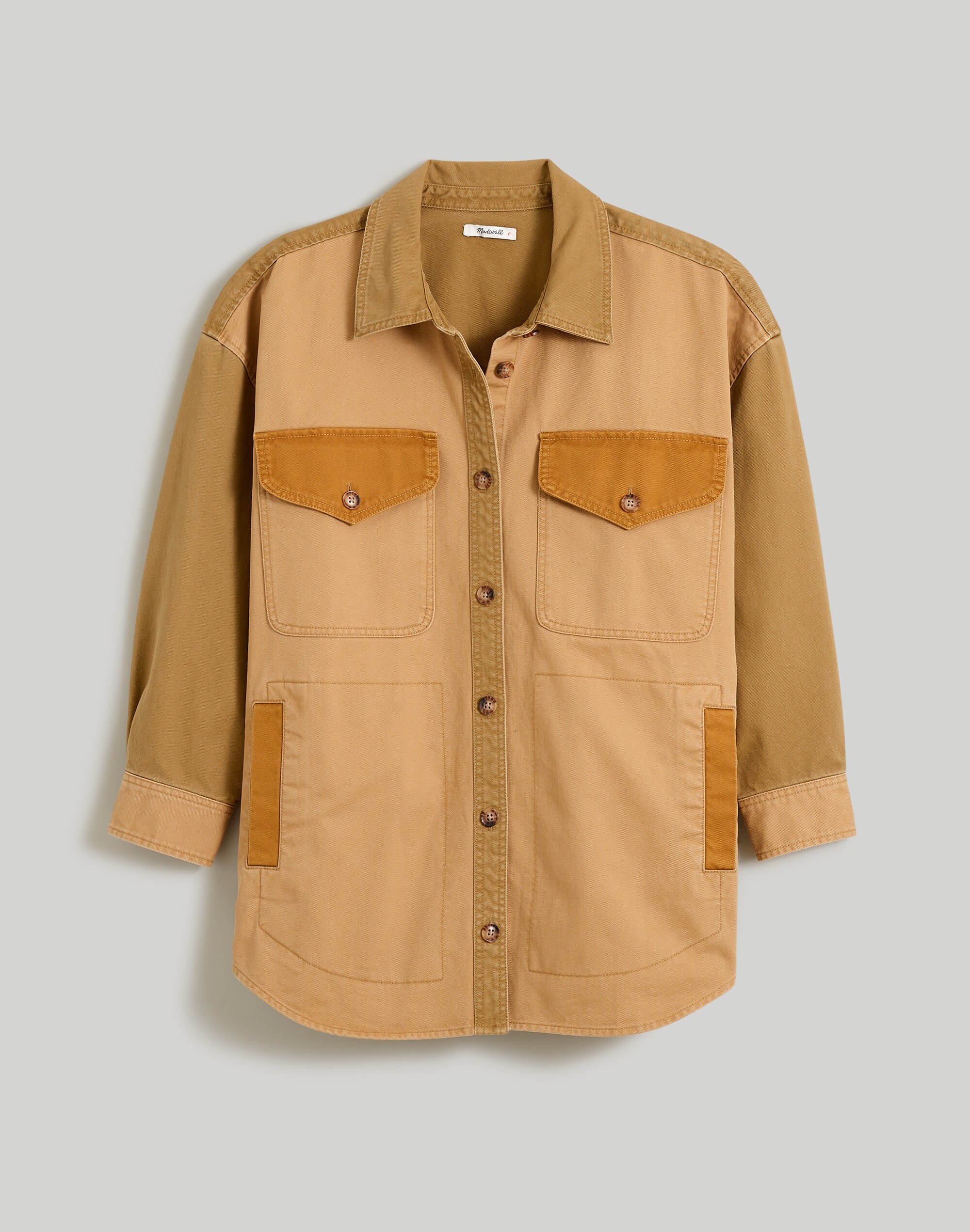 Oversized Cargo-Pocket Shirt Jacket in (Re)generative Chino