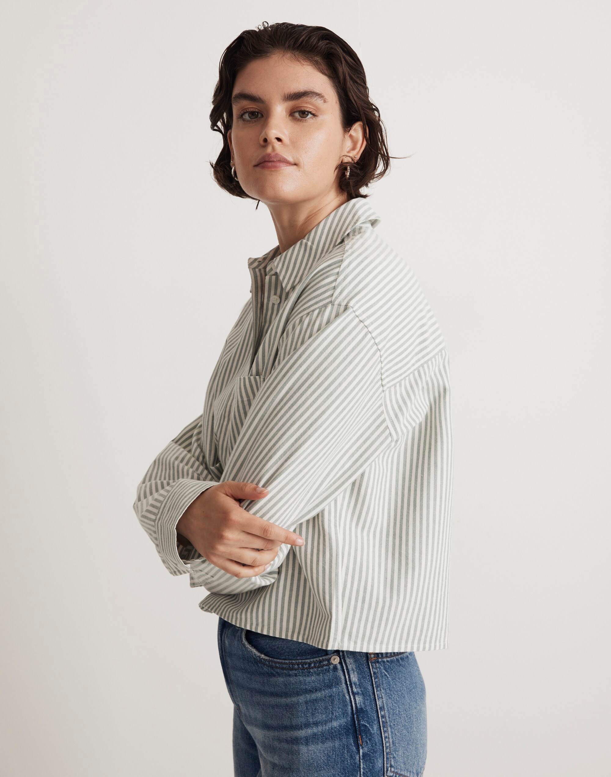 The Signature Oxford Crop Shirt