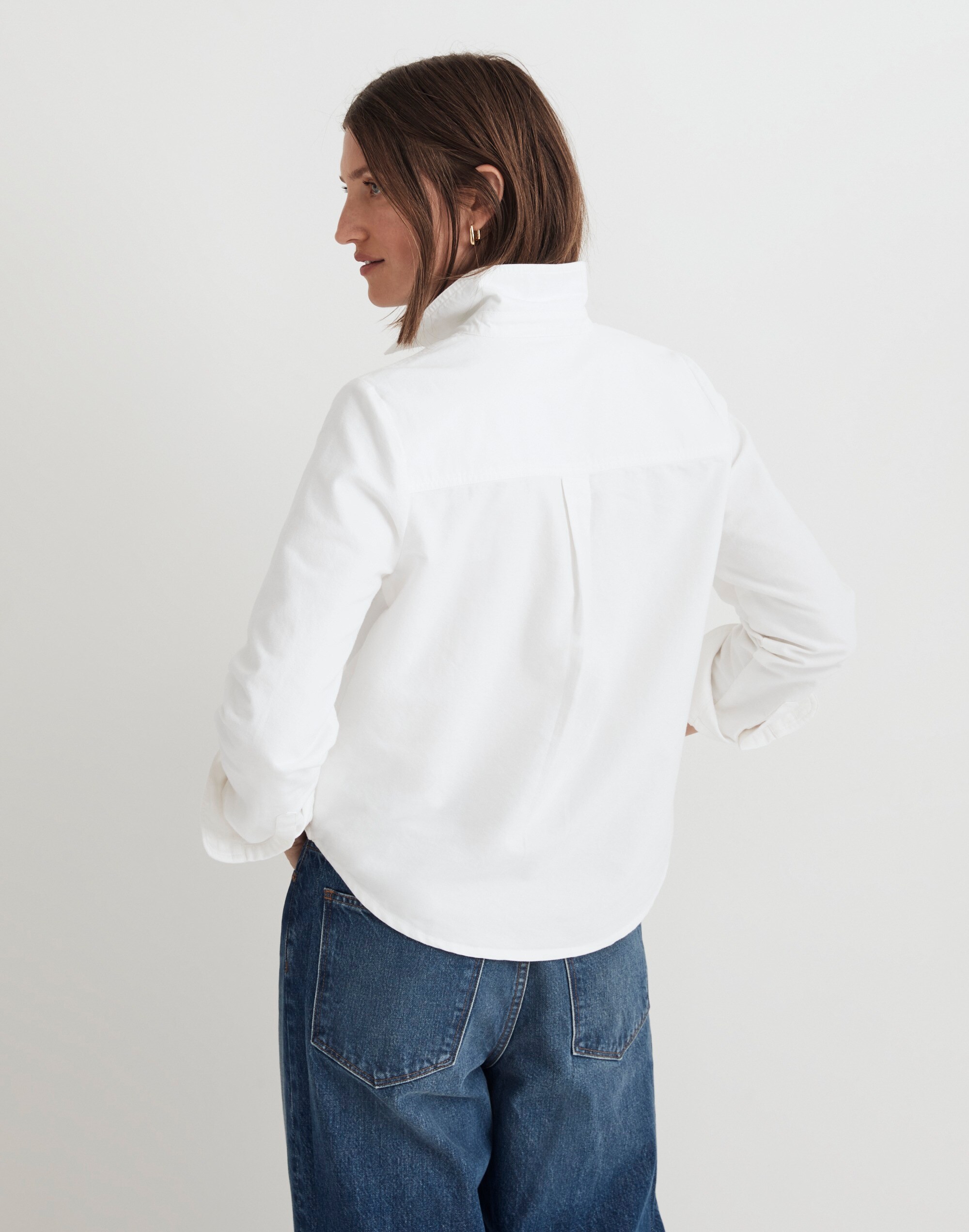 Oxford Button-Up Shrunken Shirt