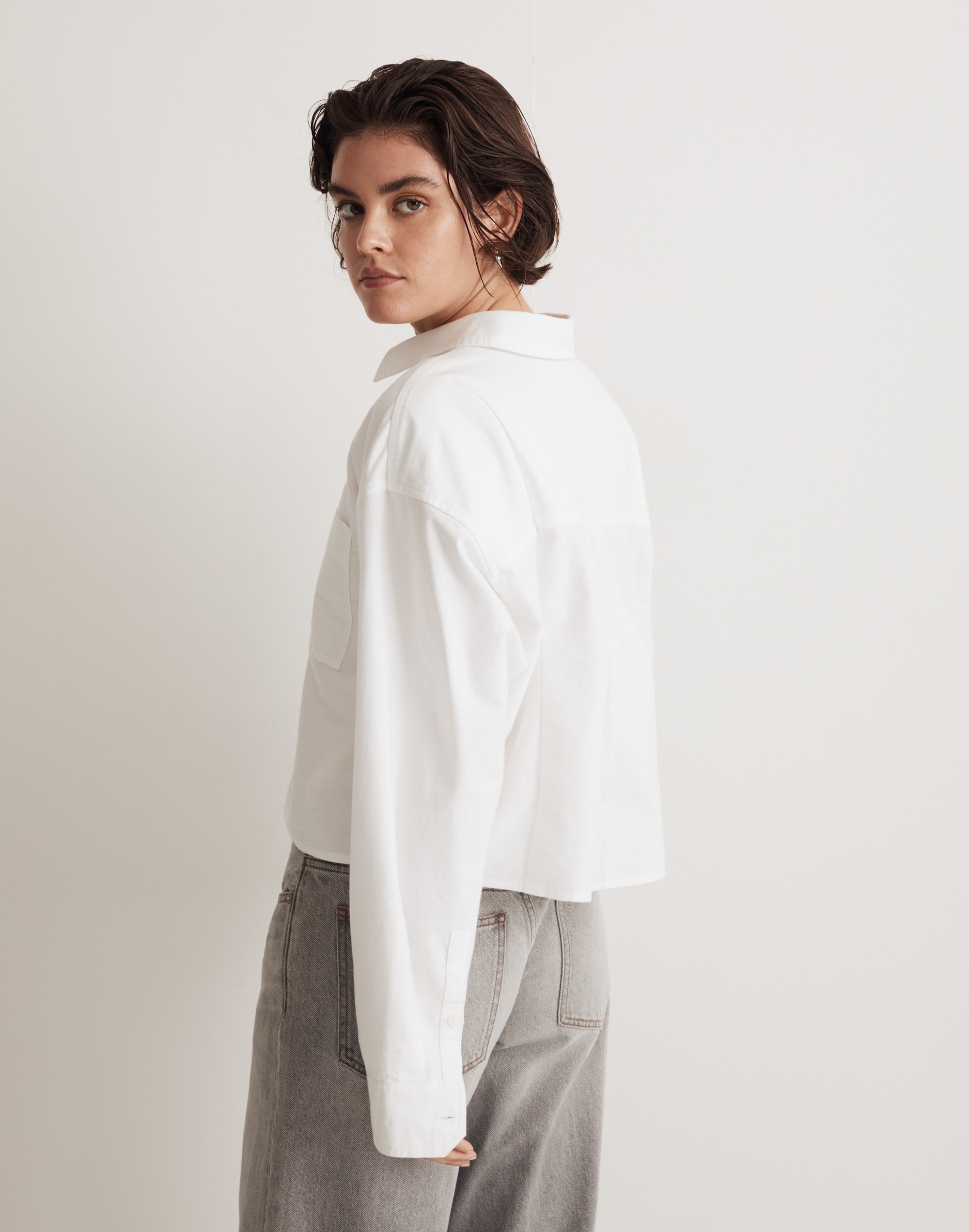 The Signature Oxford Crop Shirt