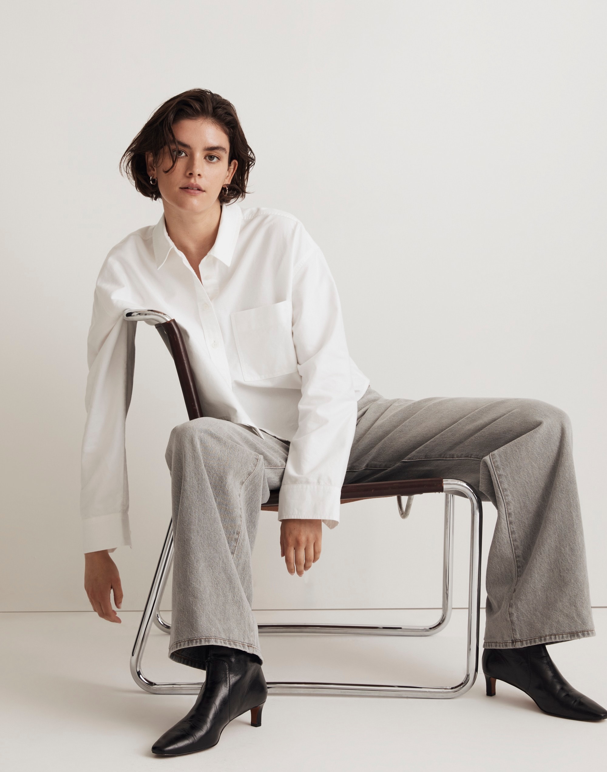The Signature Oxford Crop Shirt