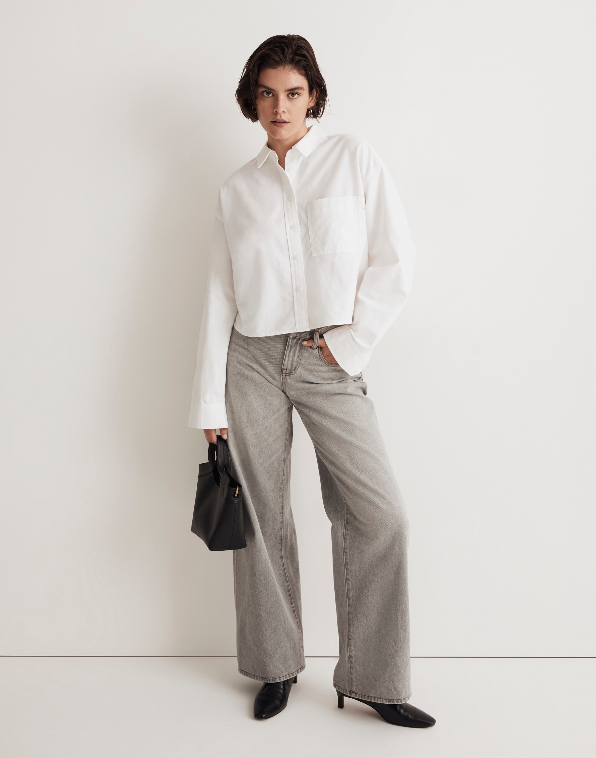 The Signature Oxford Crop Shirt