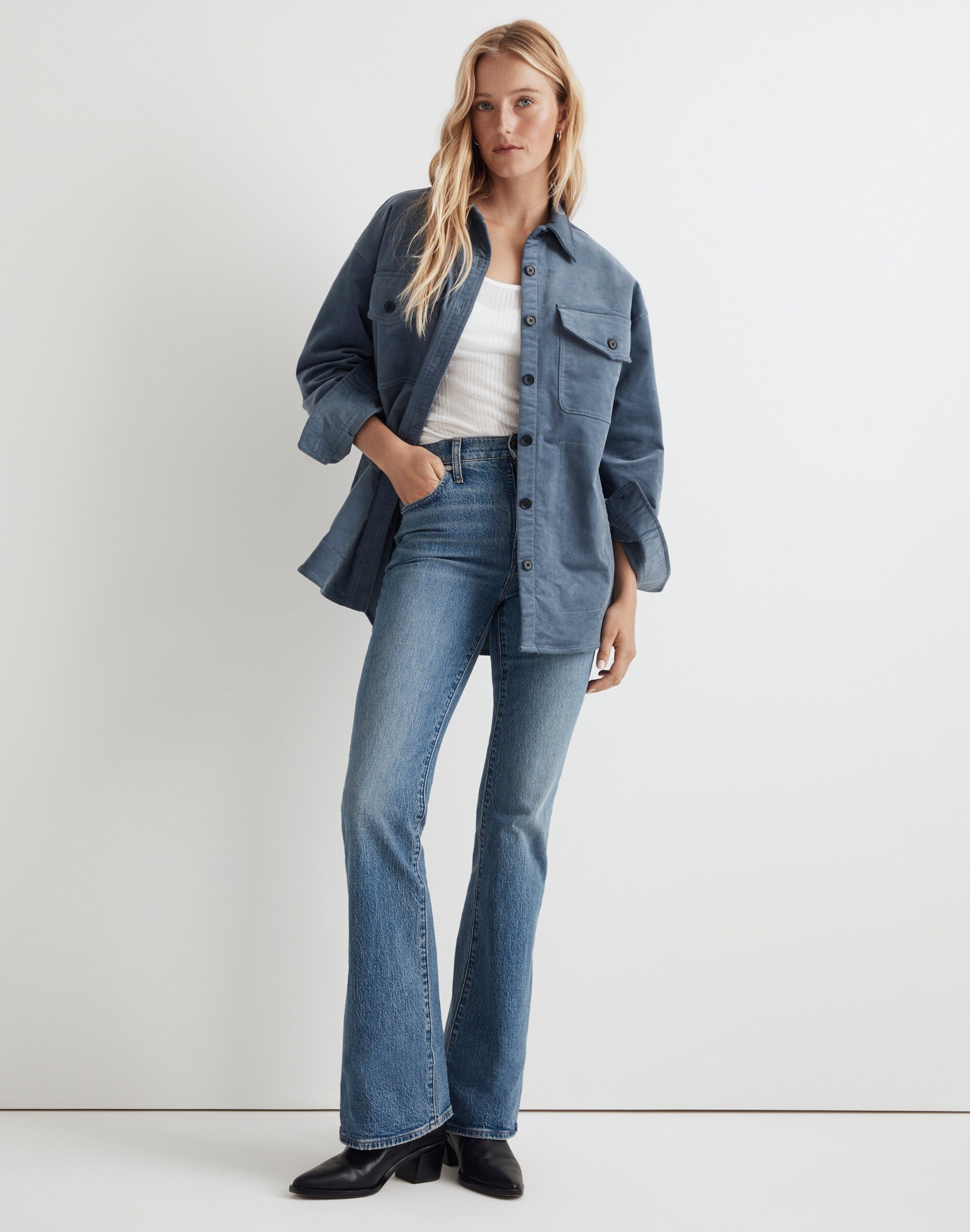 Corduroy Twill Oversized Shirt-Jacket