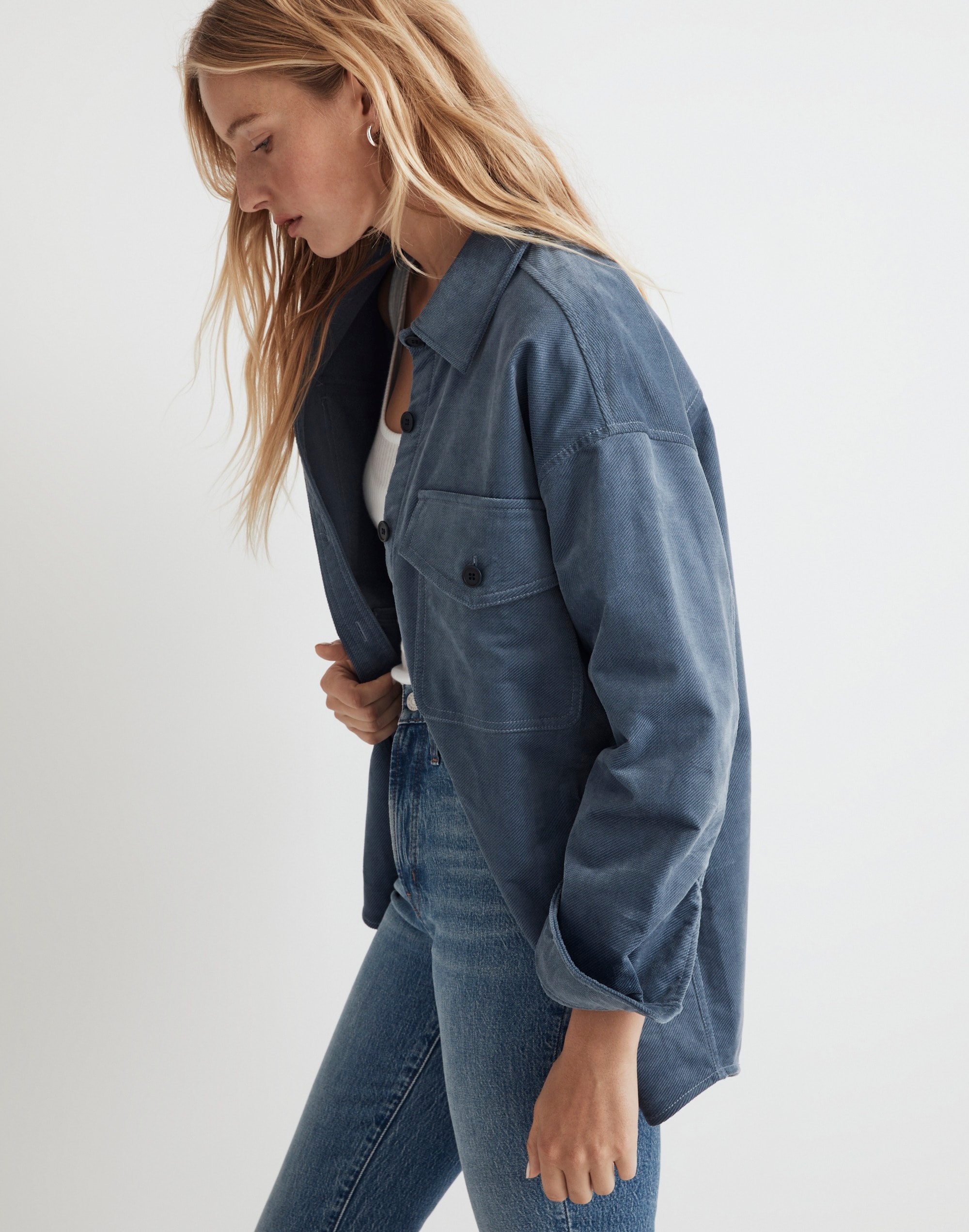 Corduroy Twill Oversized Shirt-Jacket