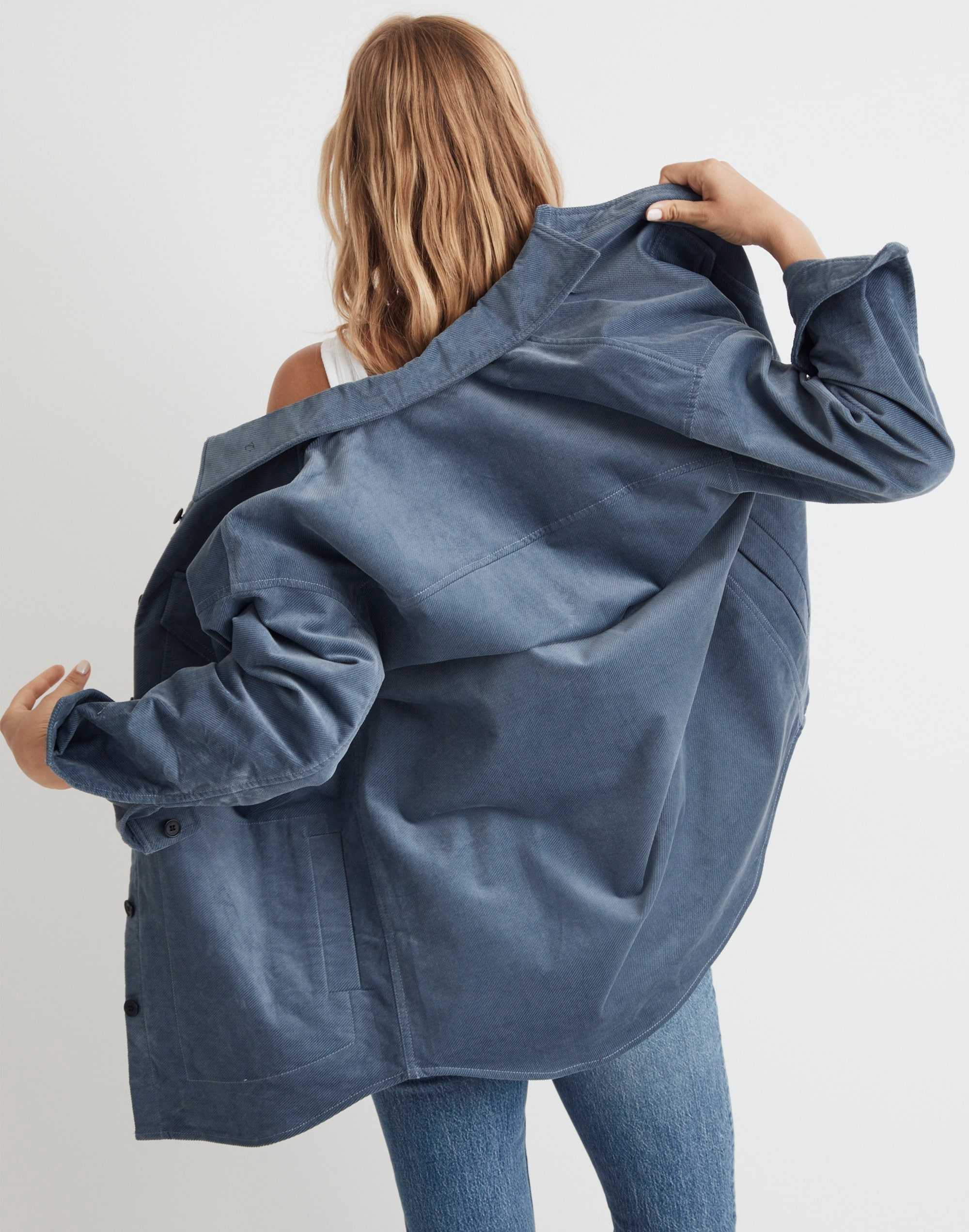 Corduroy Twill Oversized Shirt-Jacket