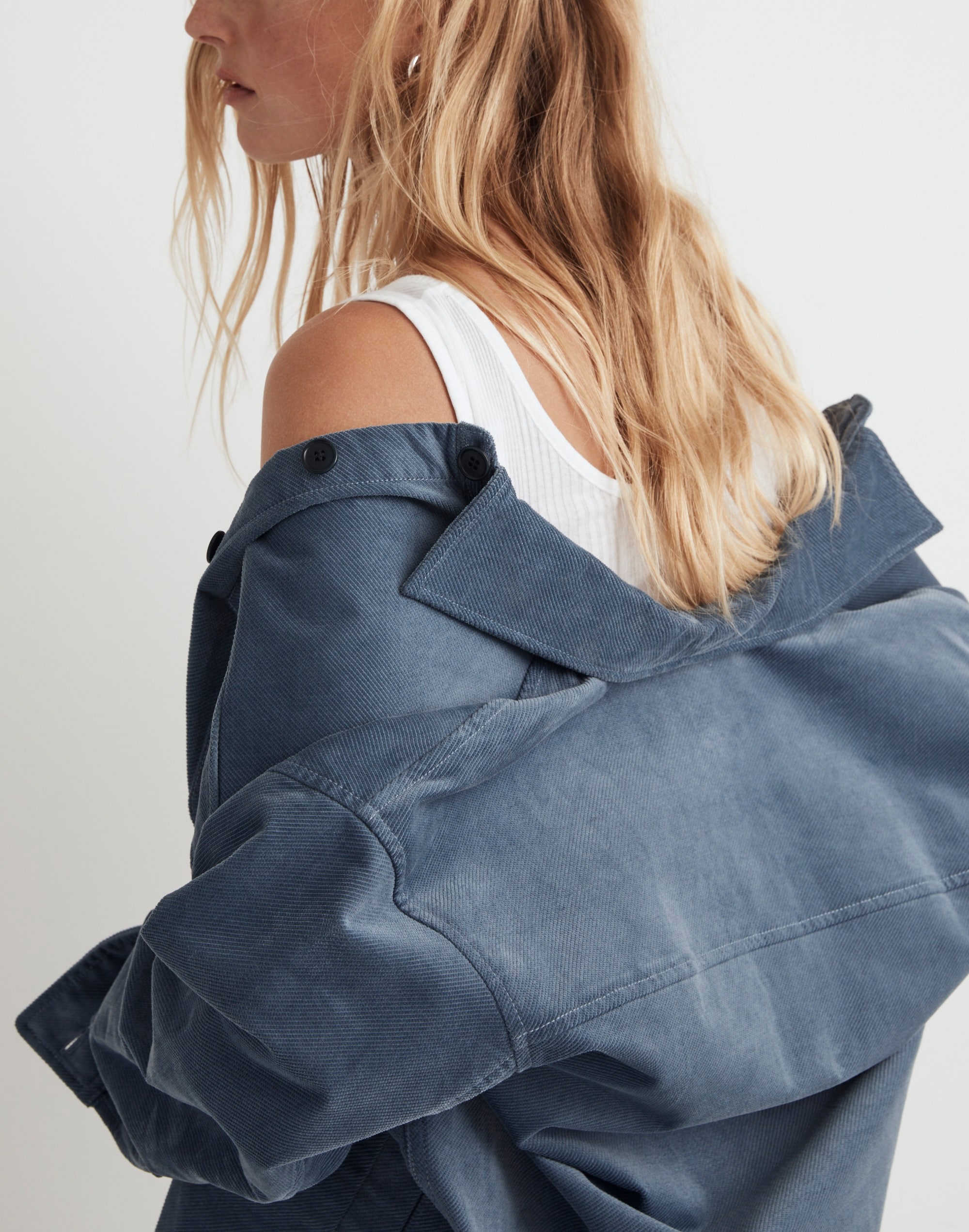 Corduroy Twill Oversized Shirt-Jacket