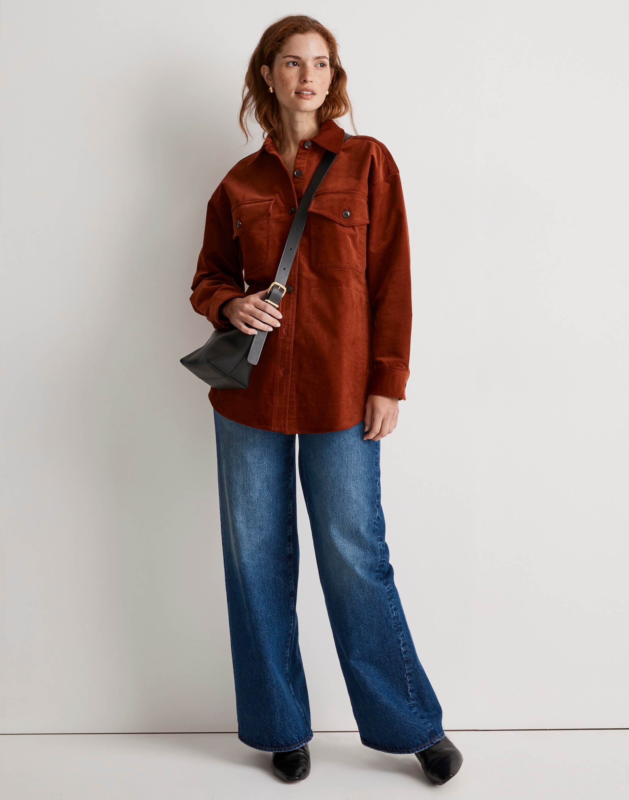 Corduroy Twill Oversized Shirt-Jacket