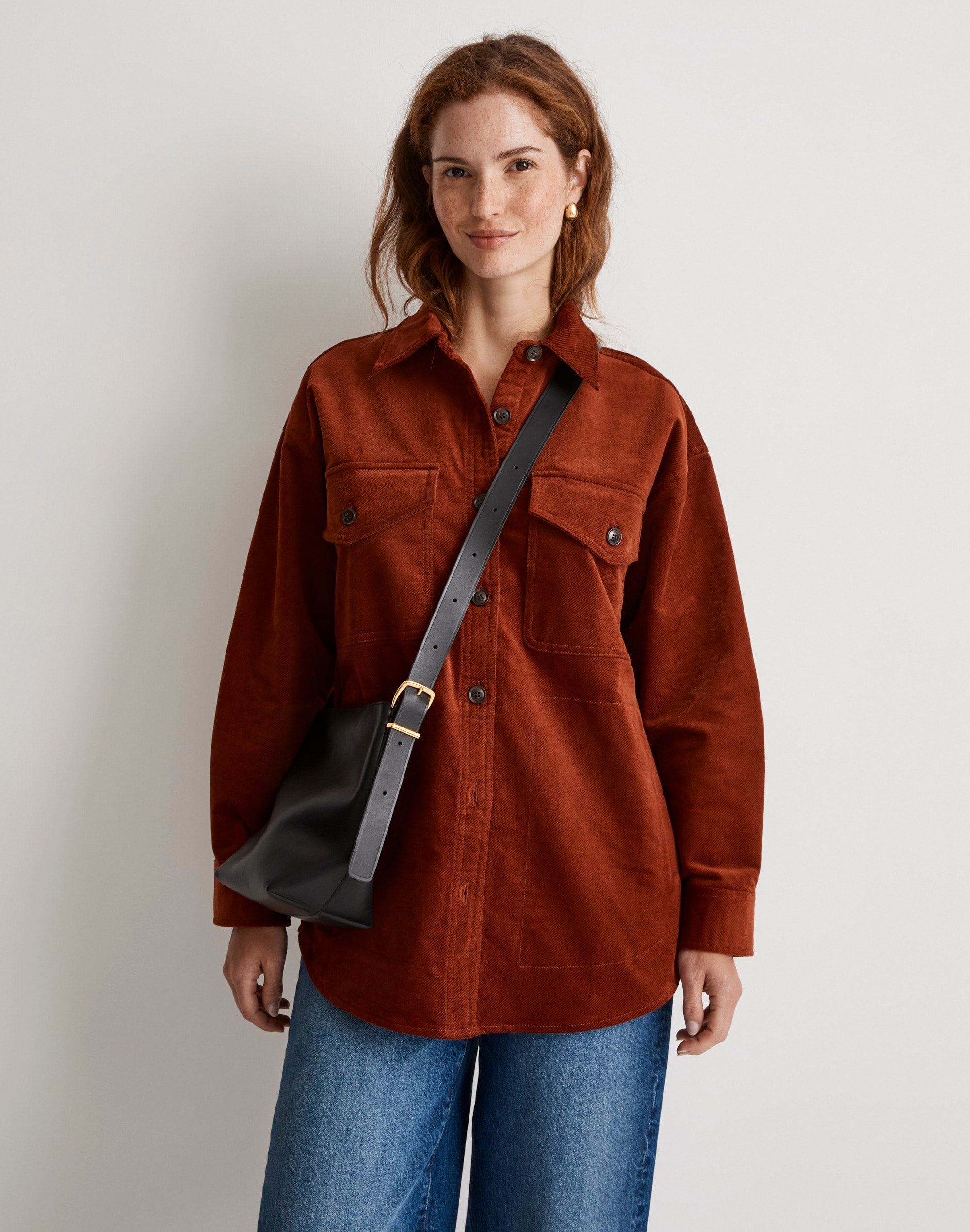 Corduroy Twill Oversized Shirt-Jacket
