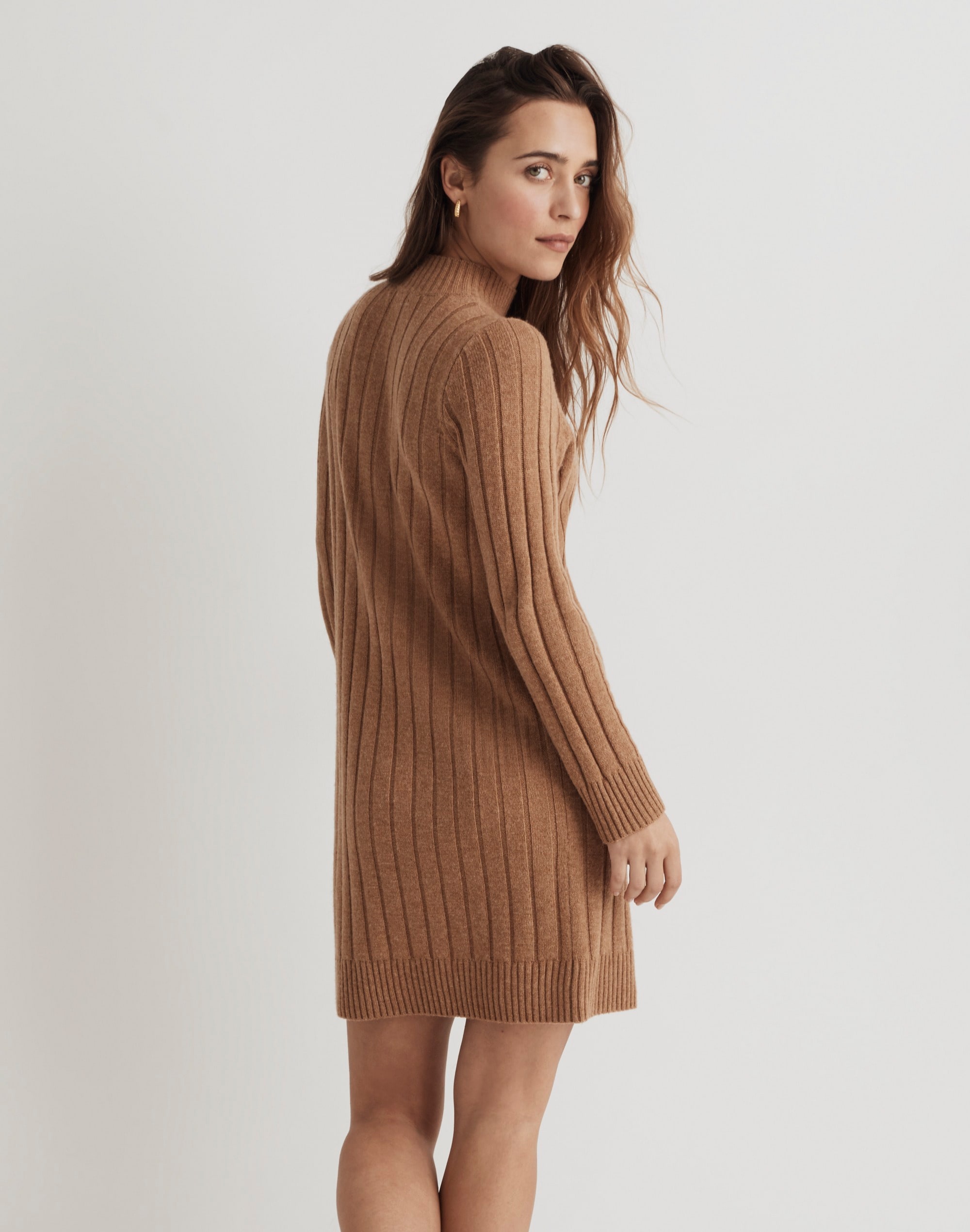 Ribbed Mini Sweater Dress