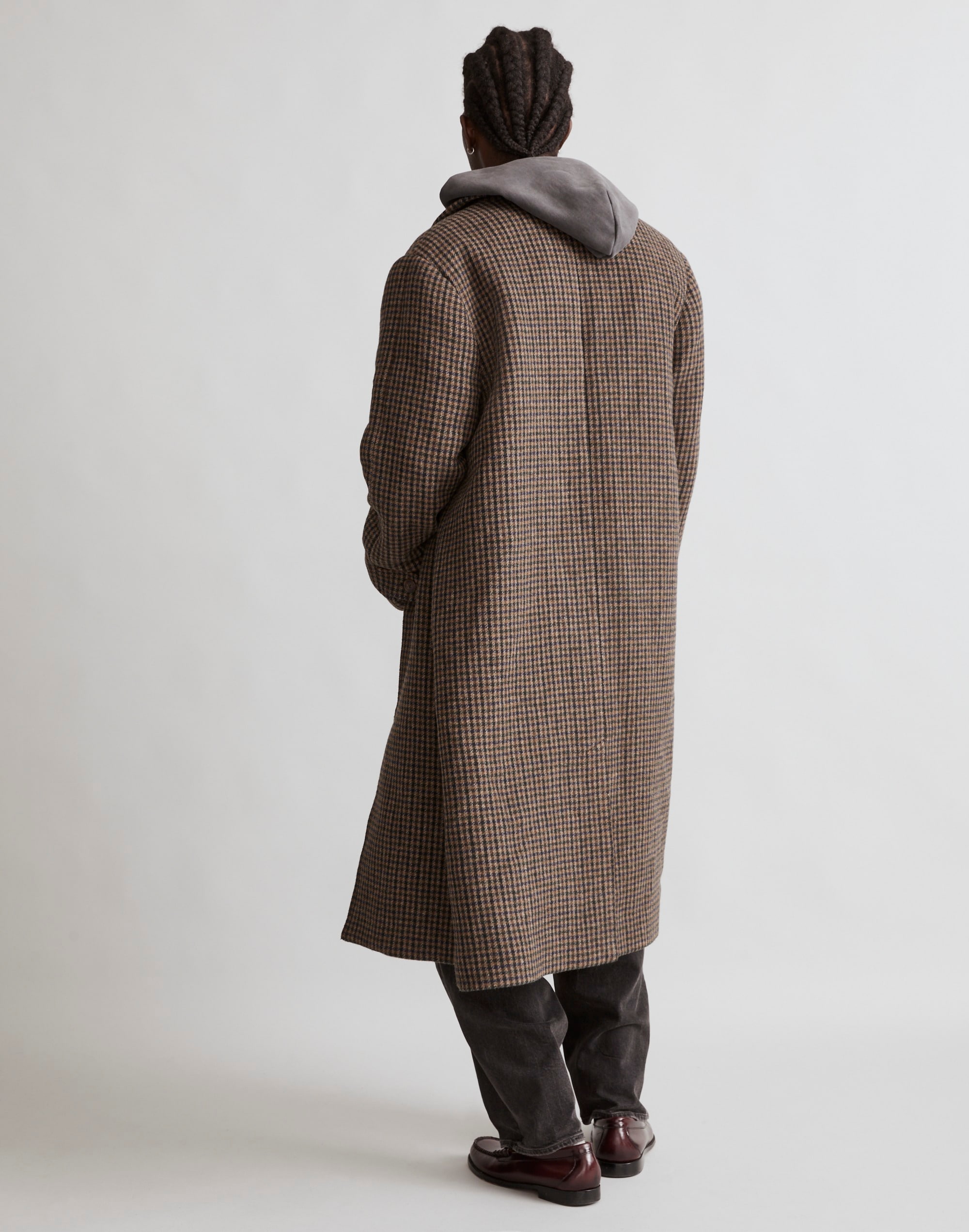 Houndstooth Topcoat in Italian Fabric