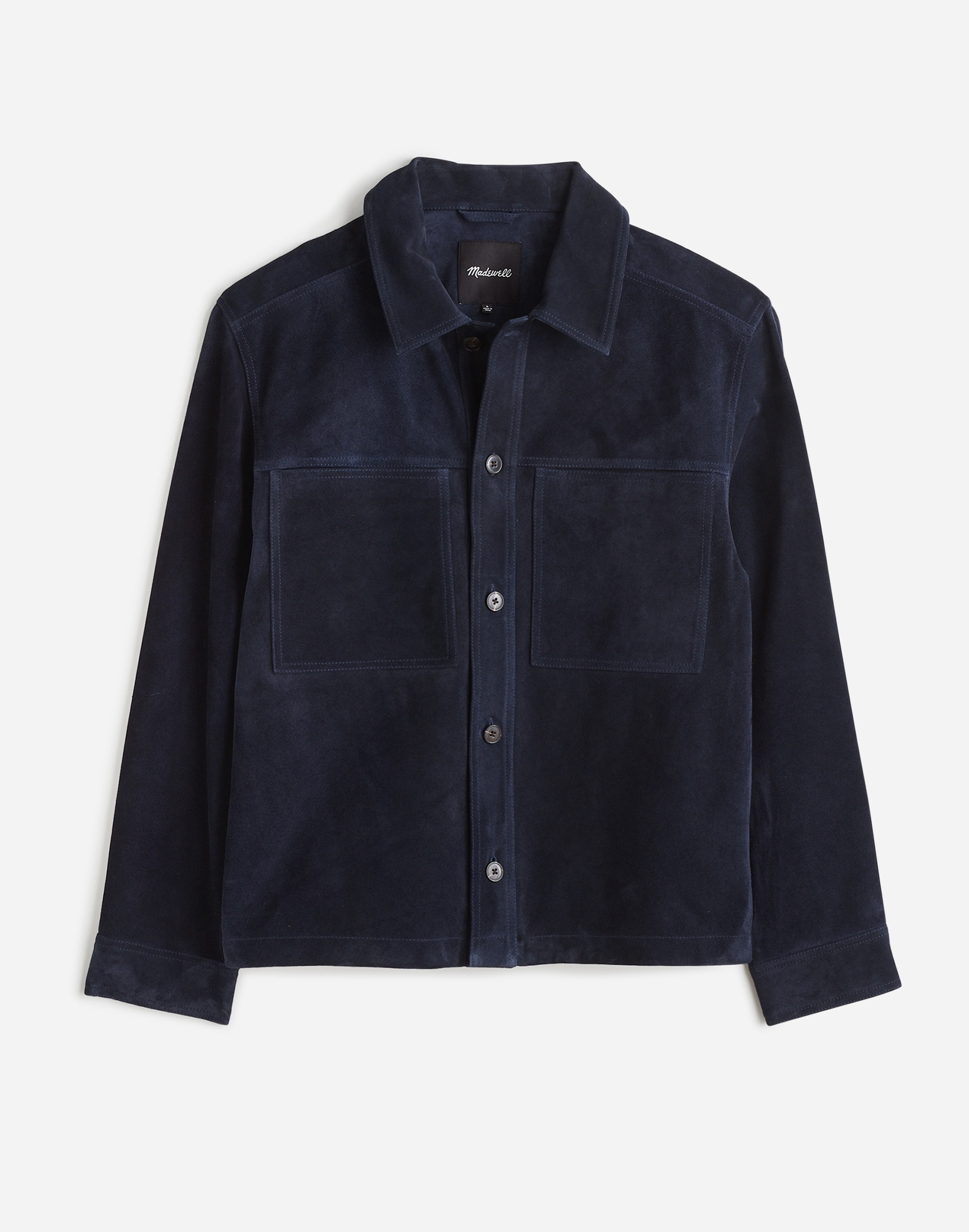 Suede Leather Boxy Shirt-Jacket