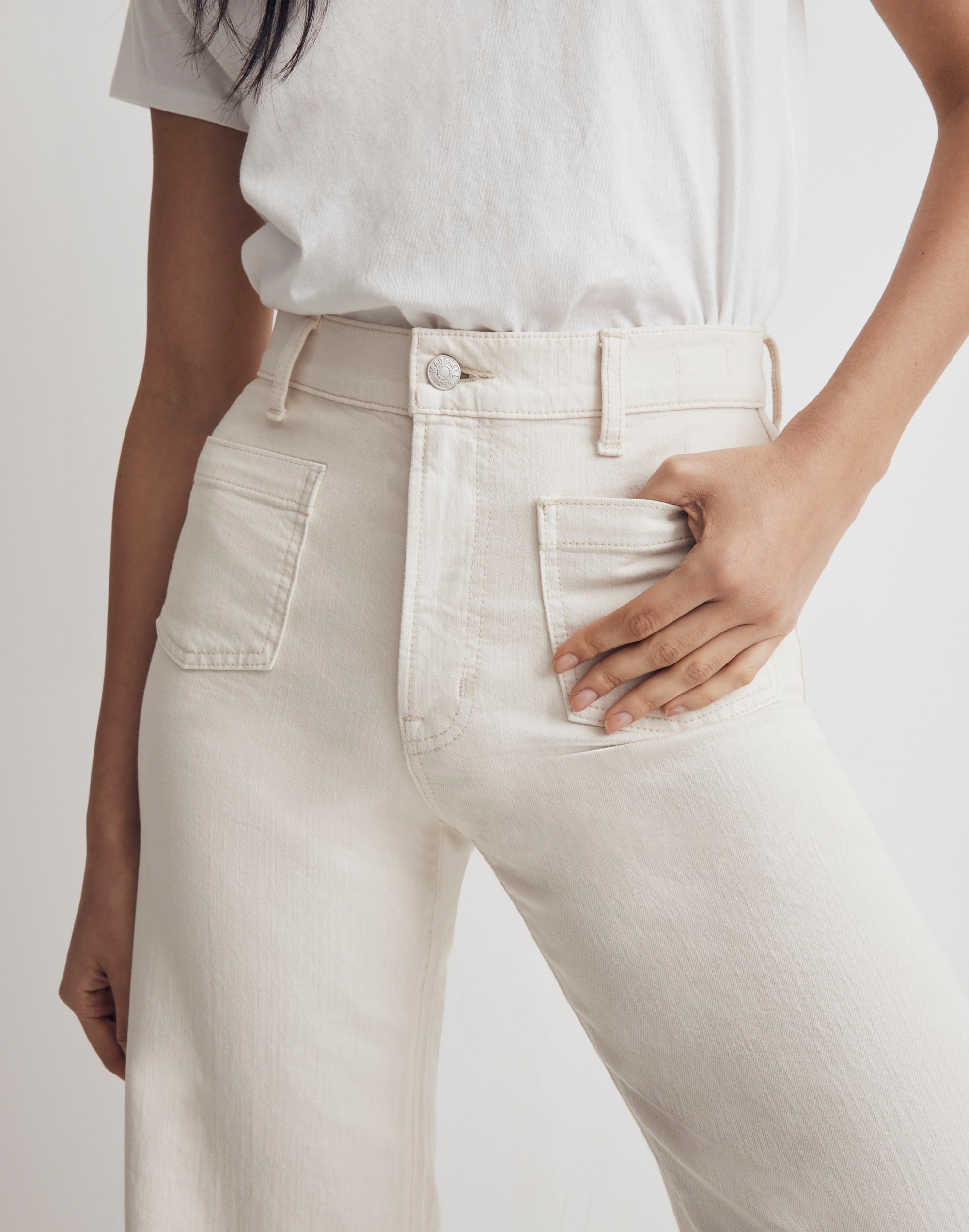 The Perfect Vintage Wide-Leg Jean in Vintage Canvas: Patch-Pocket Edition