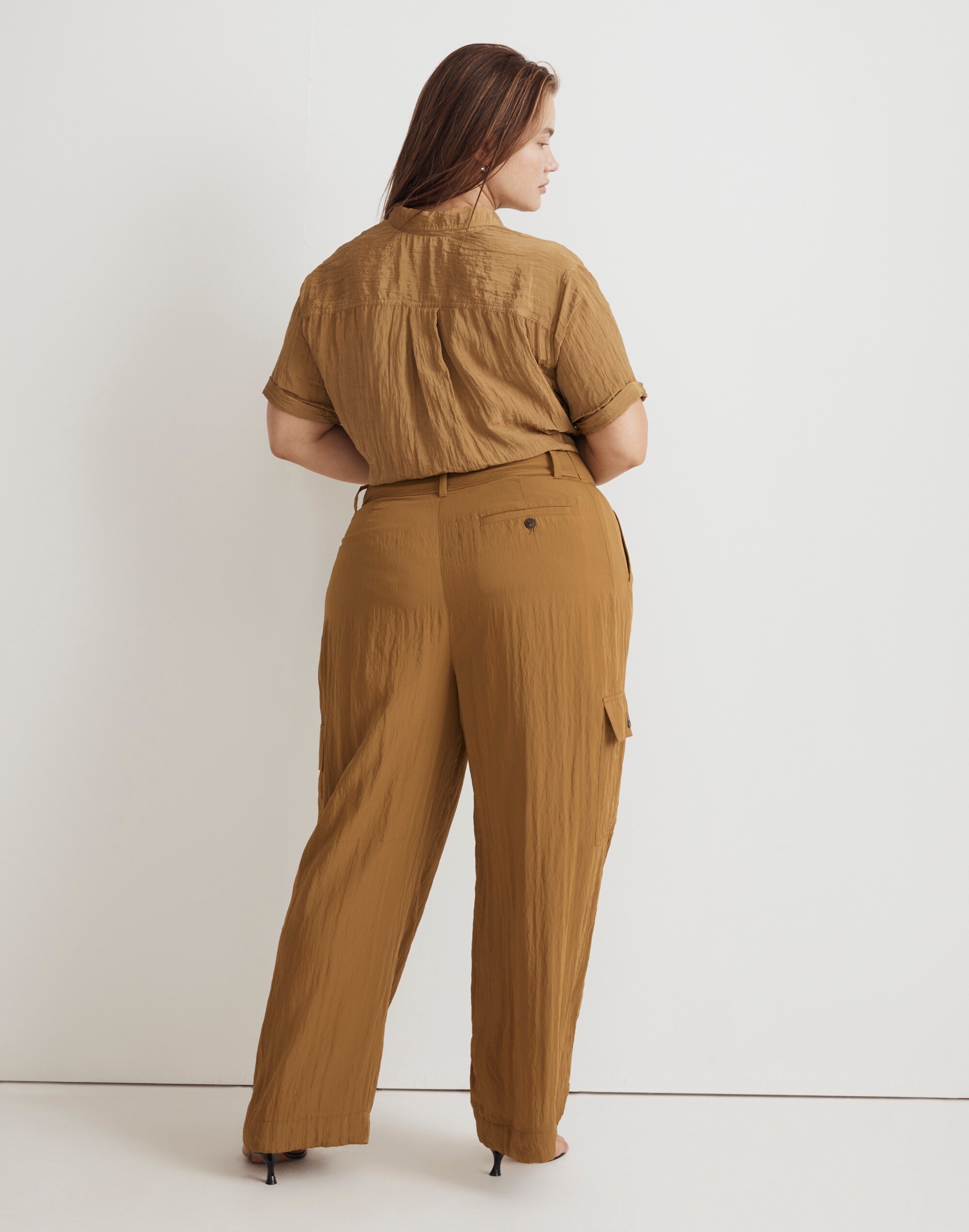 The Plus Harlow Wide-Leg Cargo Pant