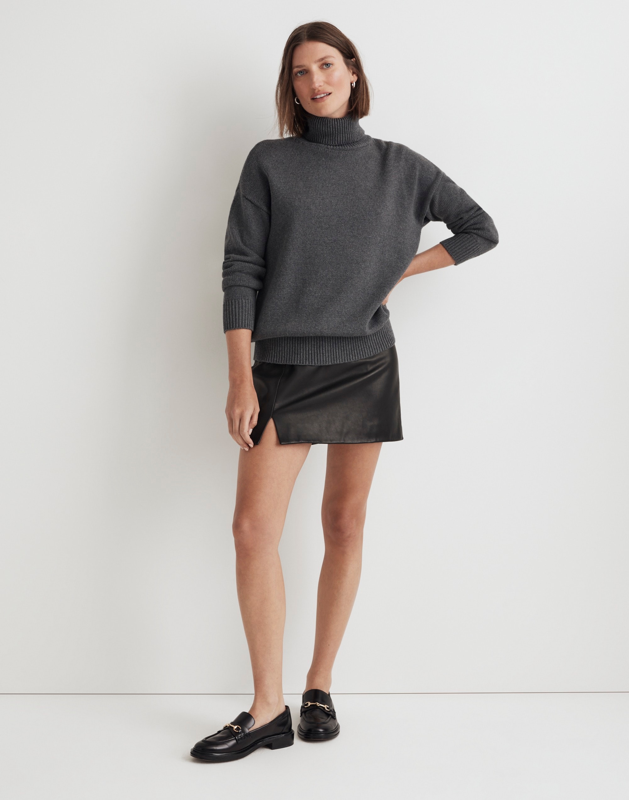 Ribbed Turtleneck Sweater