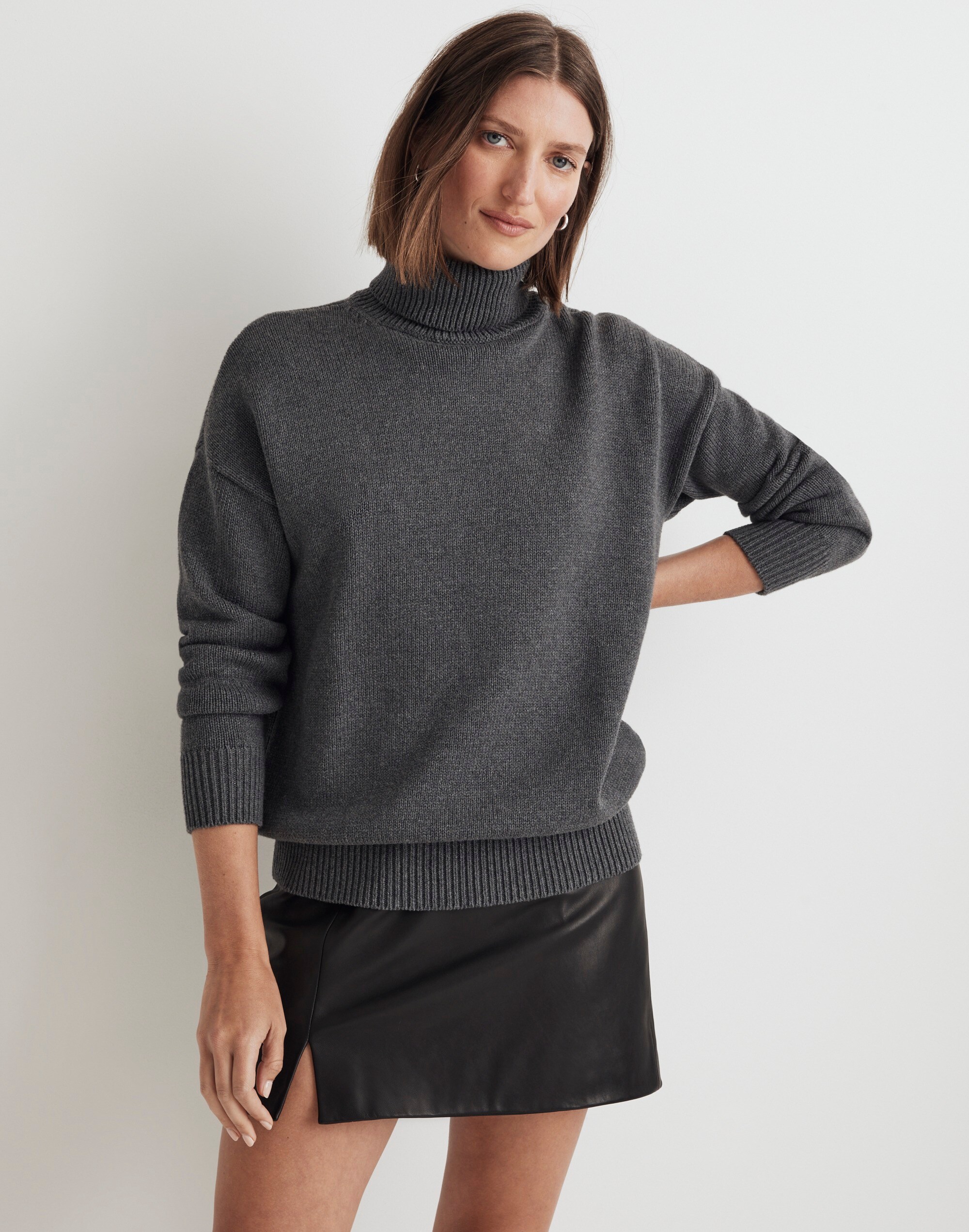 Ribbed Turtleneck Sweater