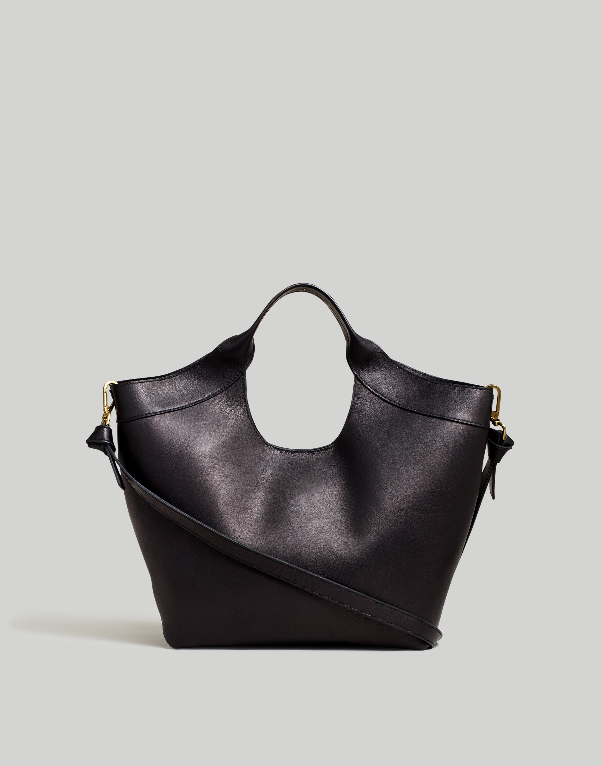 the sydney cutout tote in leather