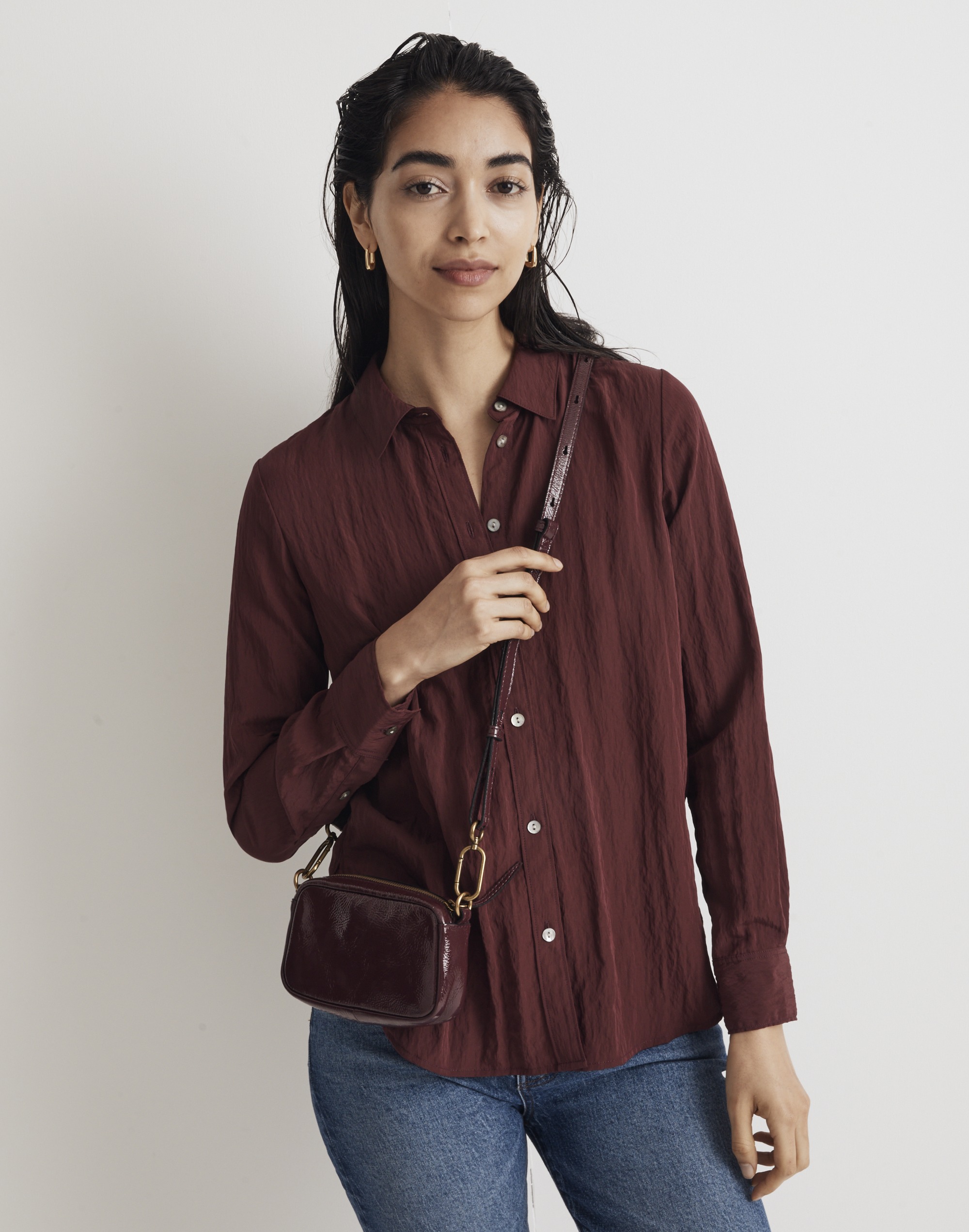 The Leather Carabiner Mini Crossbody Bag