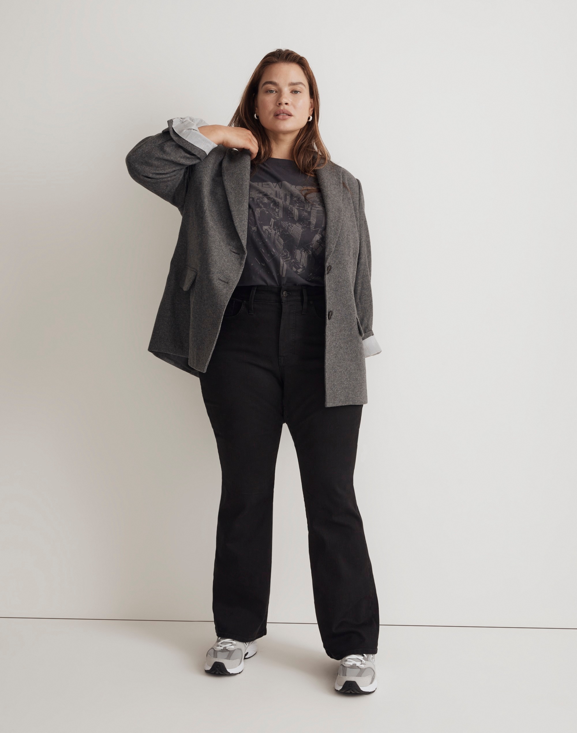the plus marled bedford oversized blazer