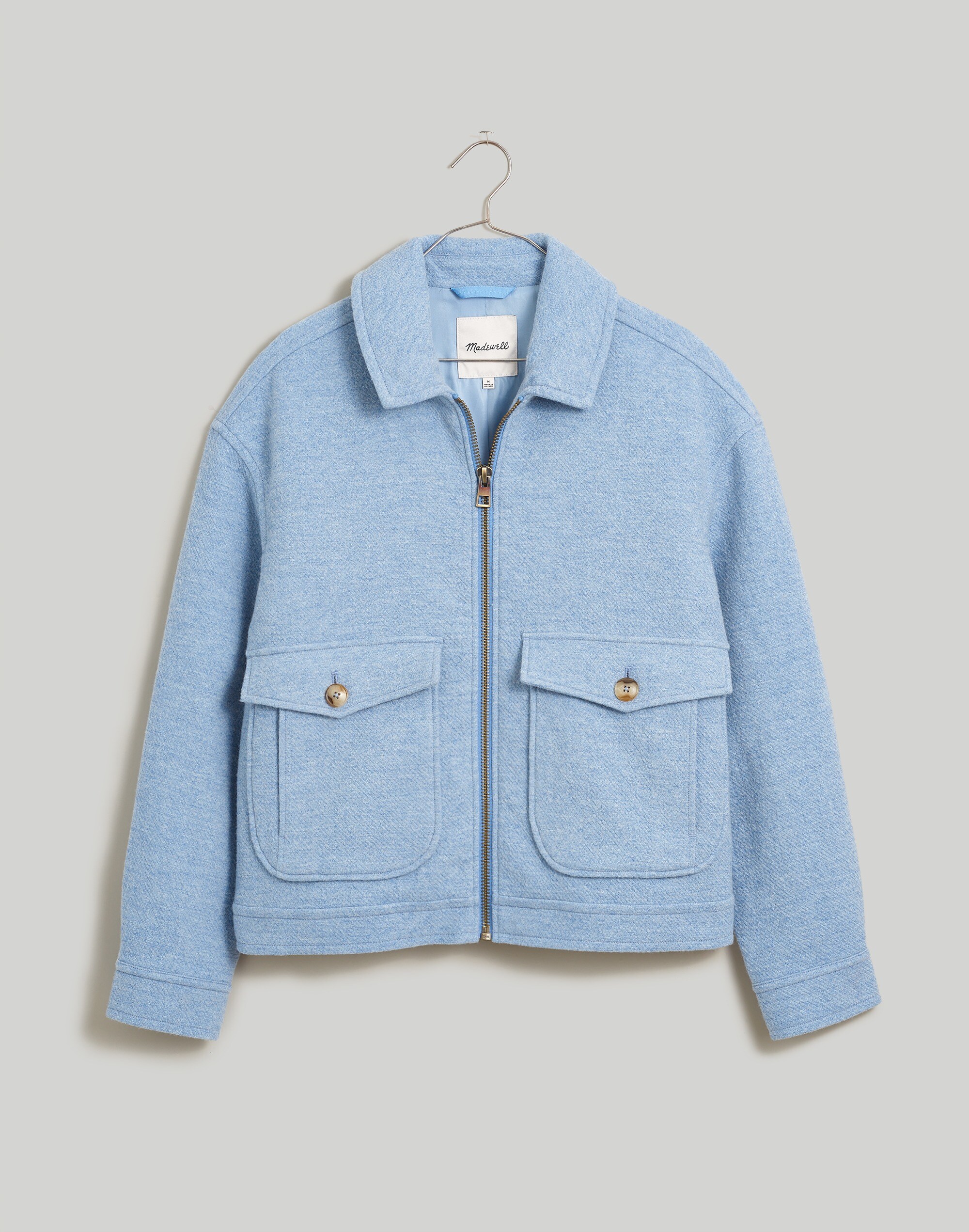 Plus Brushed Crop Shirt Jacket