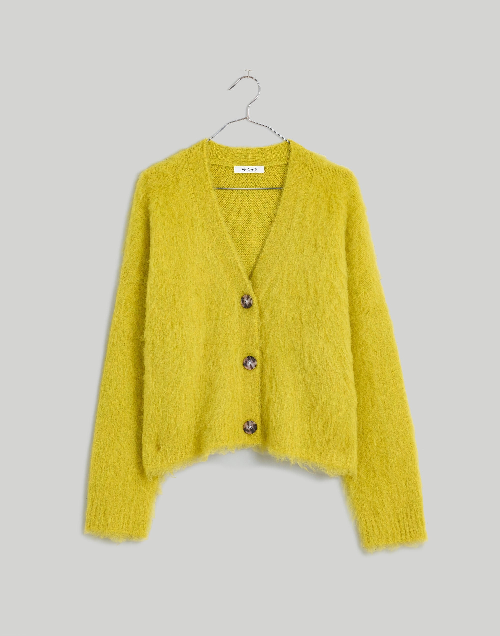 Brushed V-Neck Cardigan Sweater