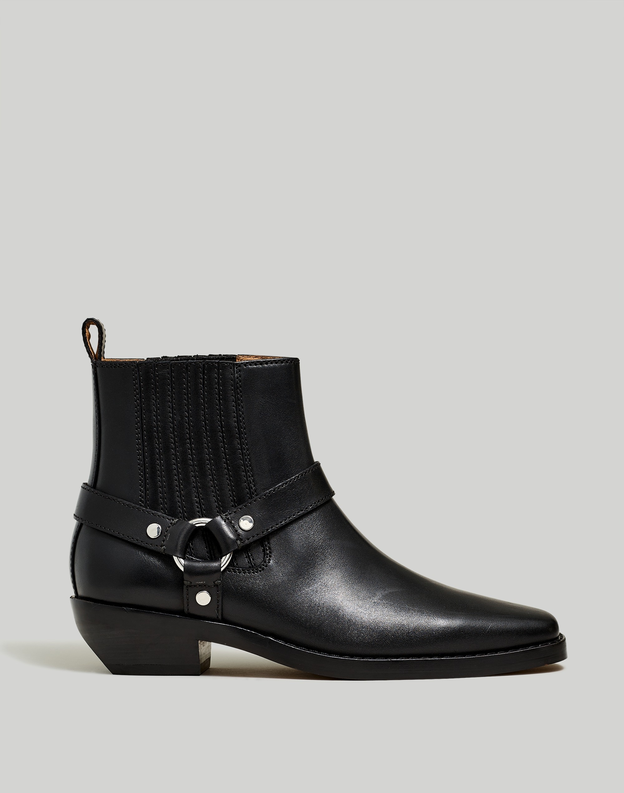 The Santiago Western Ankle Boot Leather