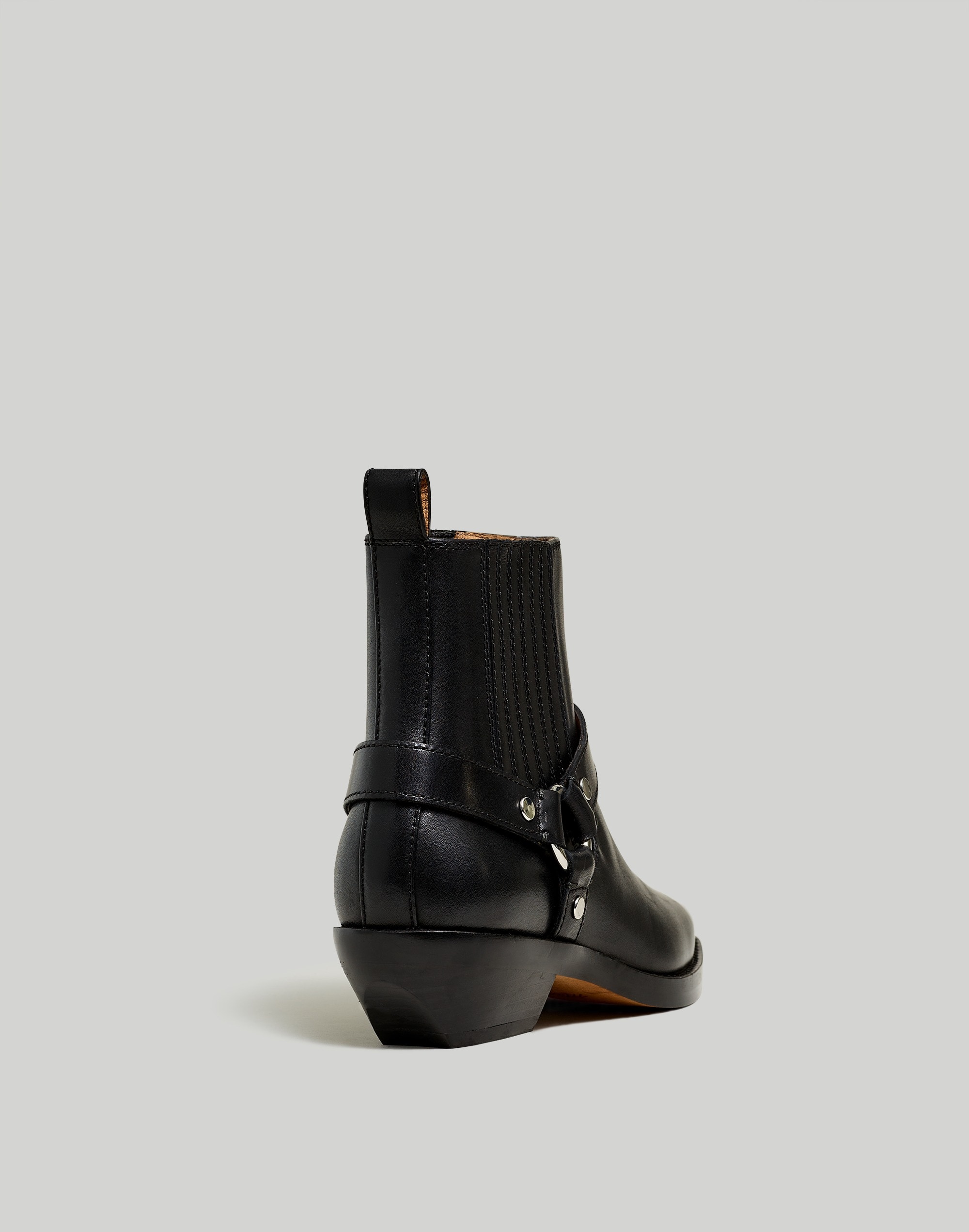 The Santiago Western Ankle Boot Leather