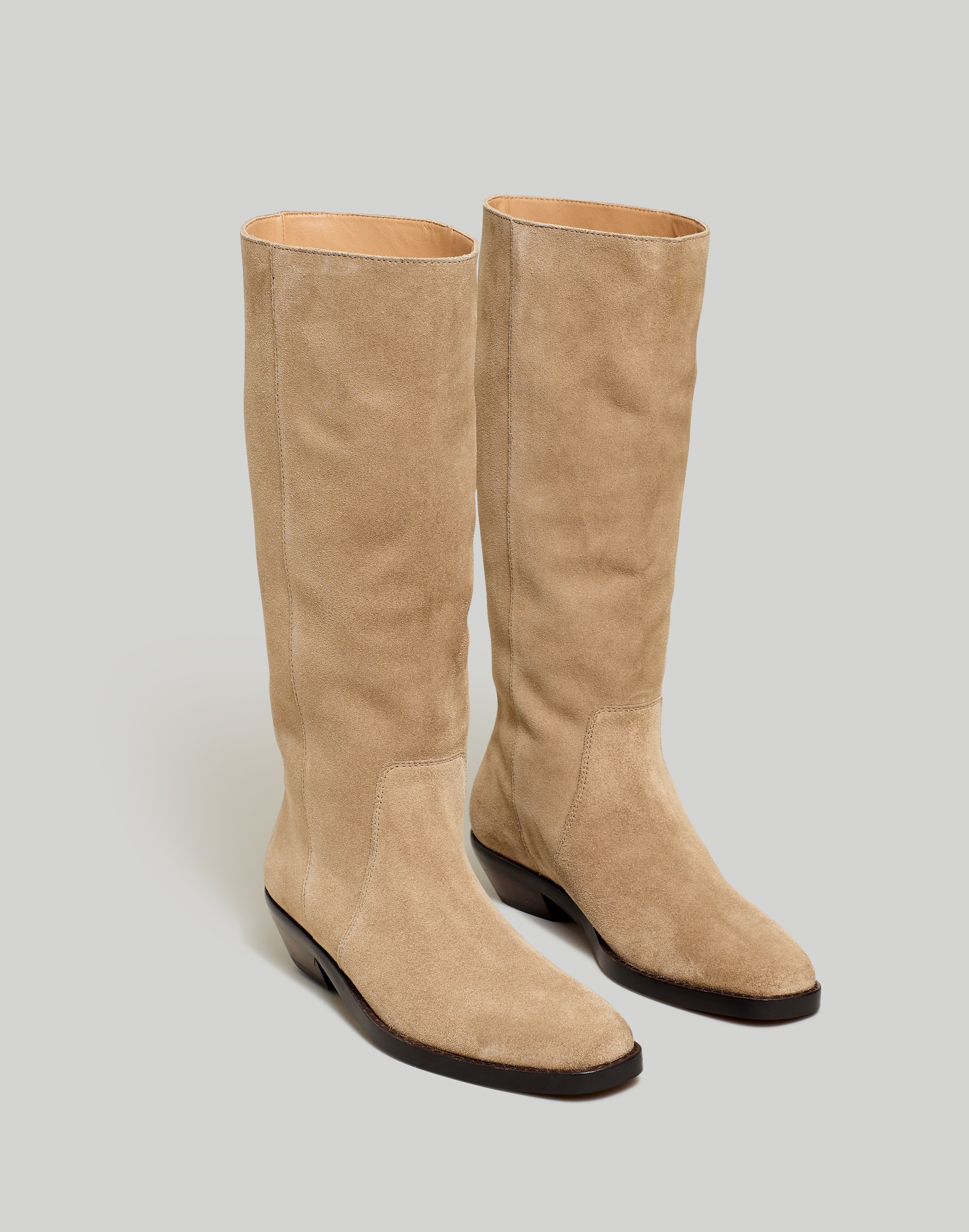 The Antoine Tall Boot with Extended Calf Suede
