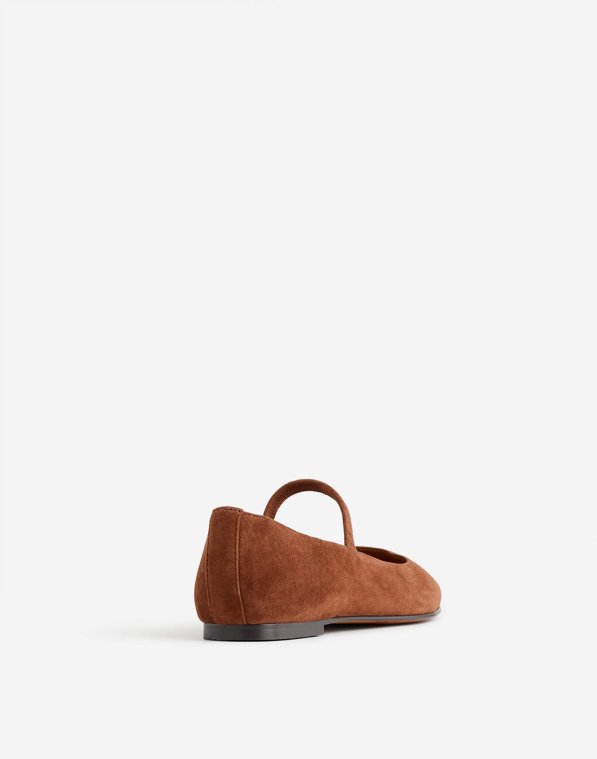 The Greta Ballet Flat in Suede in soft mahogany image 3