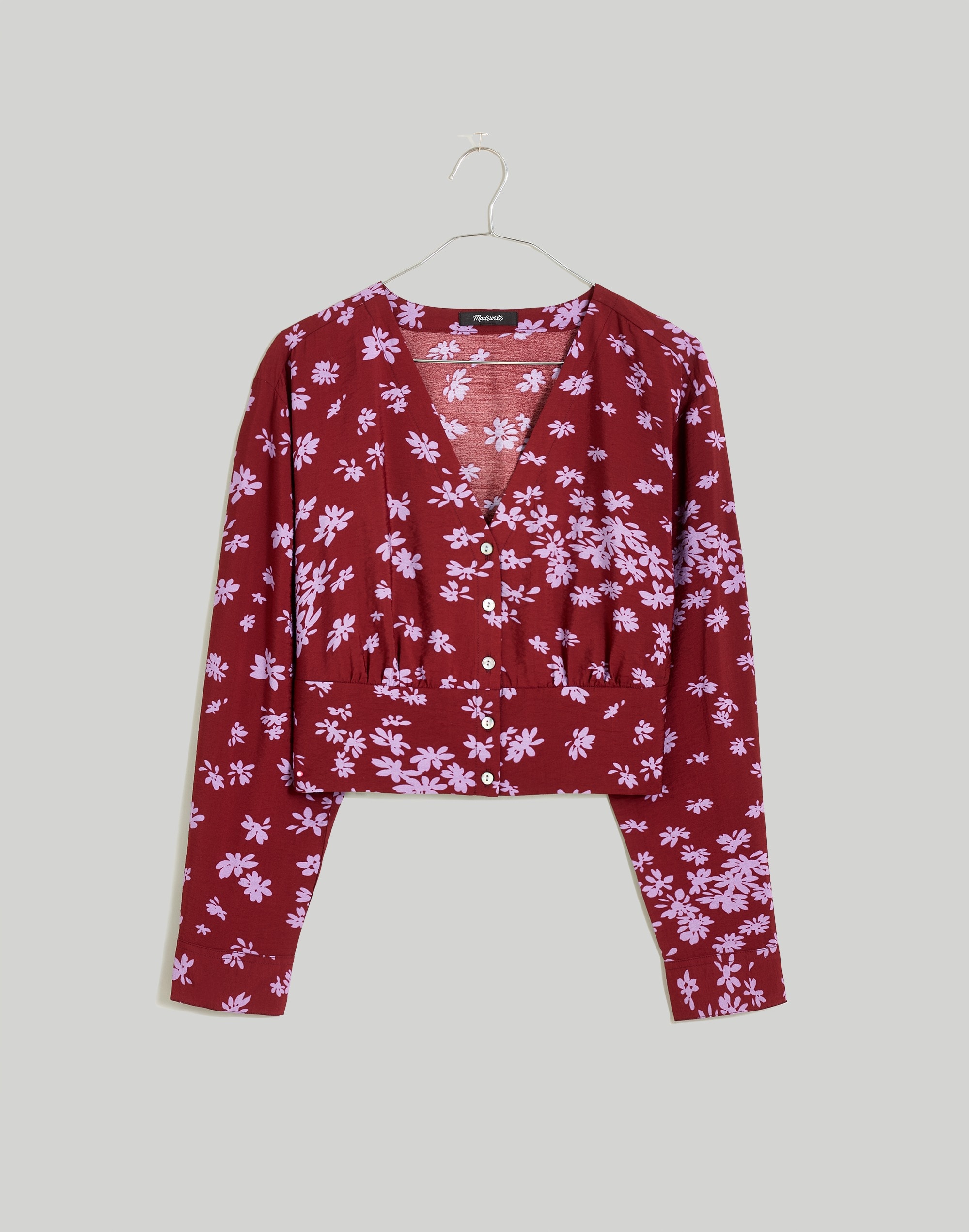 V-Neck Button-Front Shirt