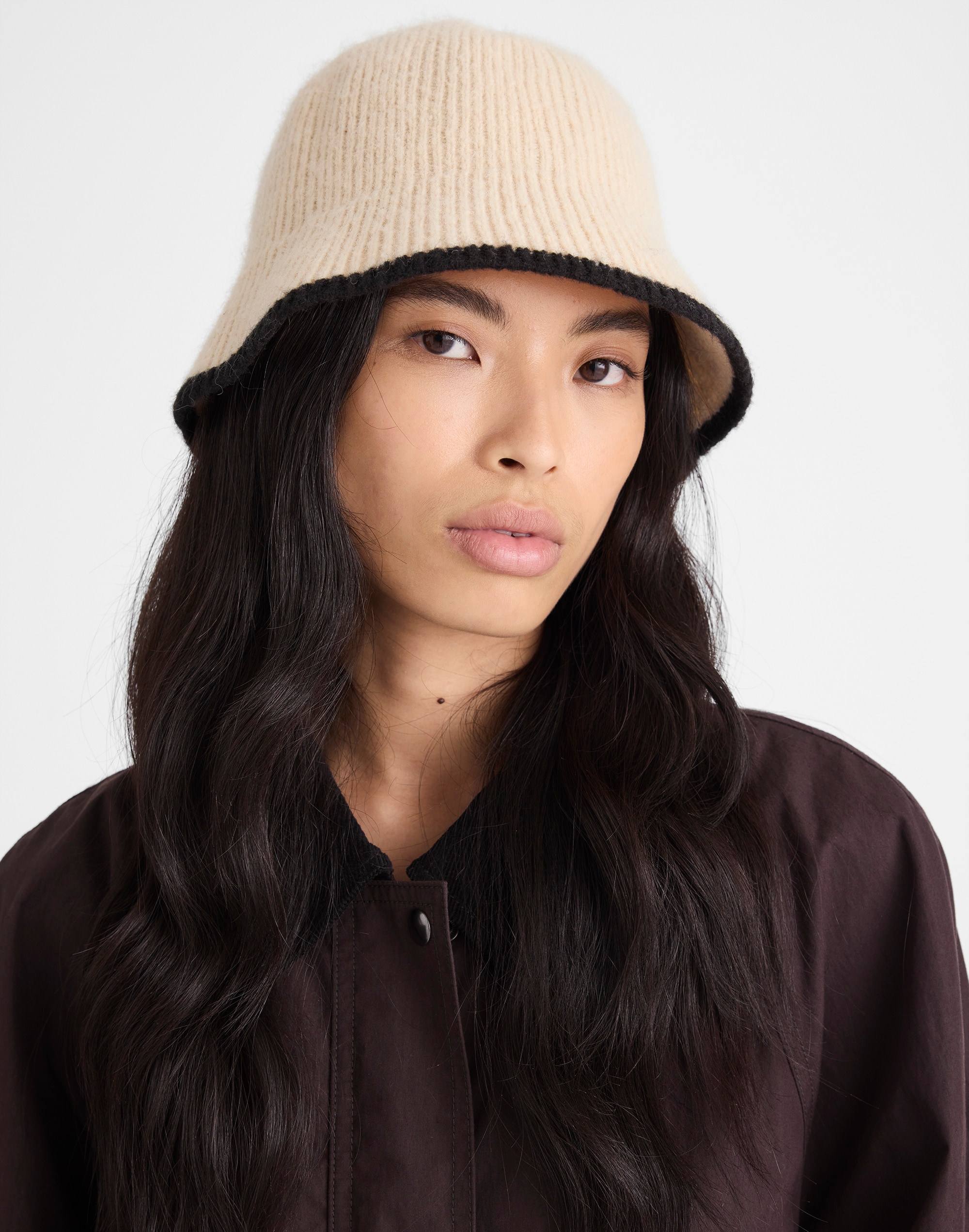 Fuzzy-Knit Bucket Hat