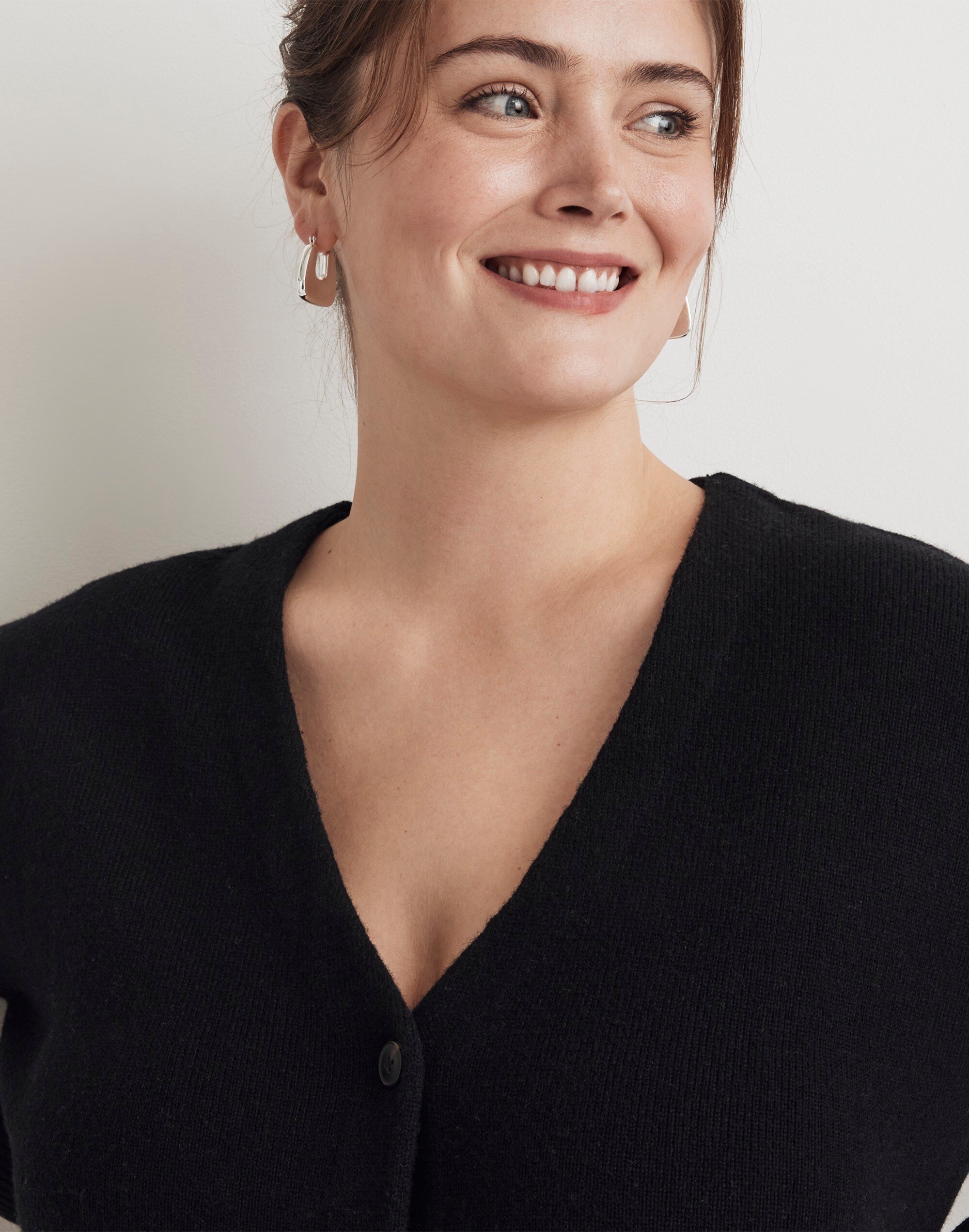 Plus V-Neck Relaxed Cardigan