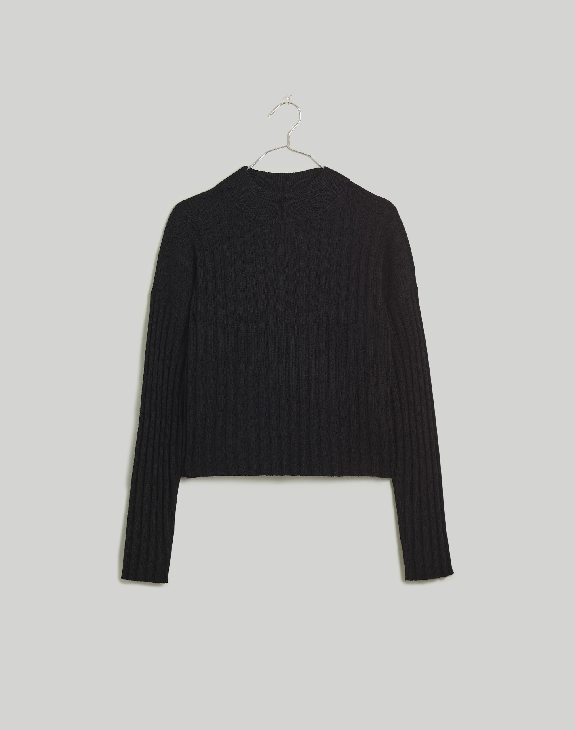 plus mockneck crop sweater