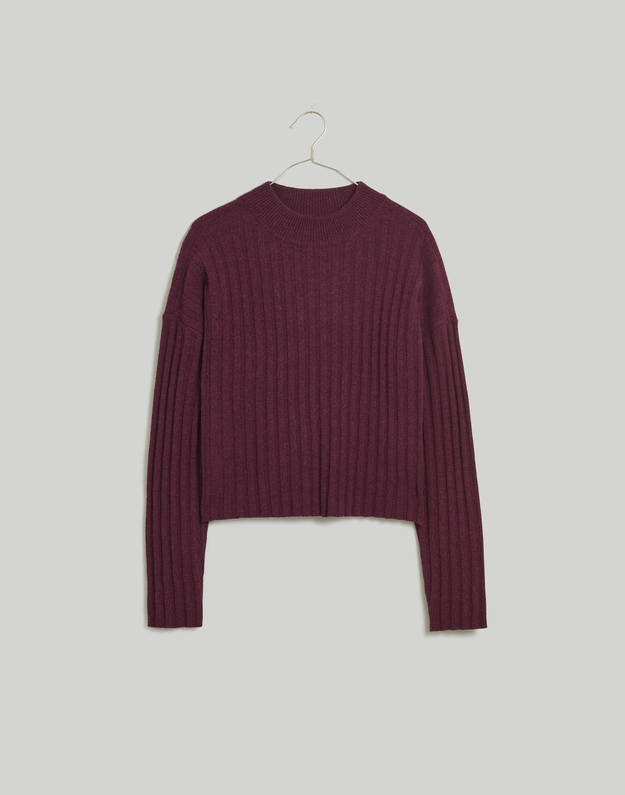 Plus Mockneck Crop Sweater