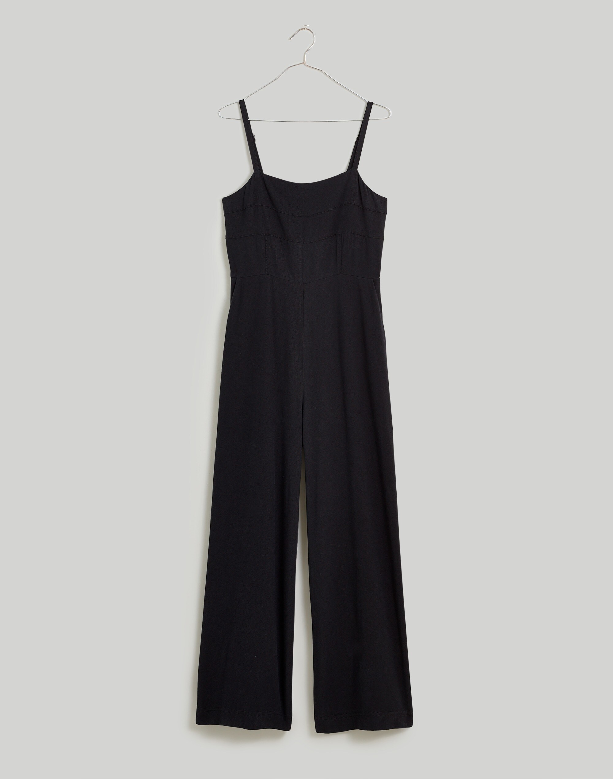Plus Square-Neck Wide-Leg Sleeveless Jumpsuit