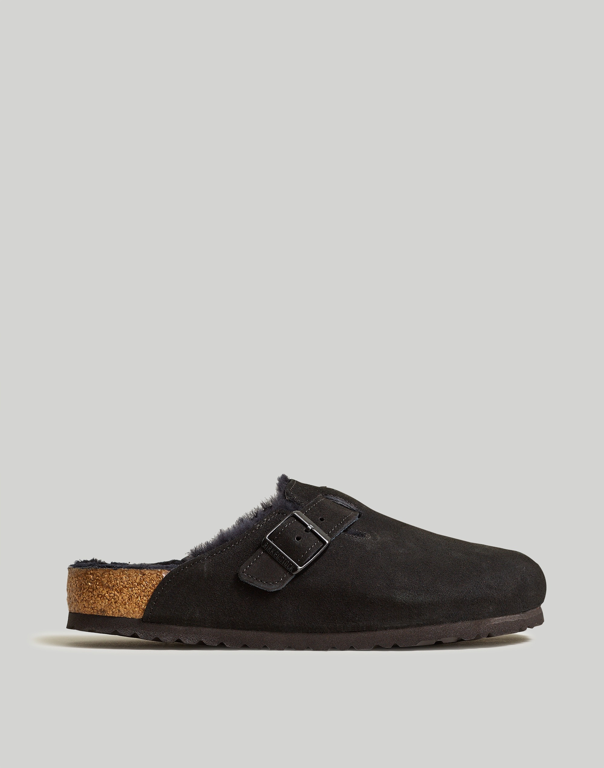 Birkenstock&reg; Suede Boston Clogs in Shearling
