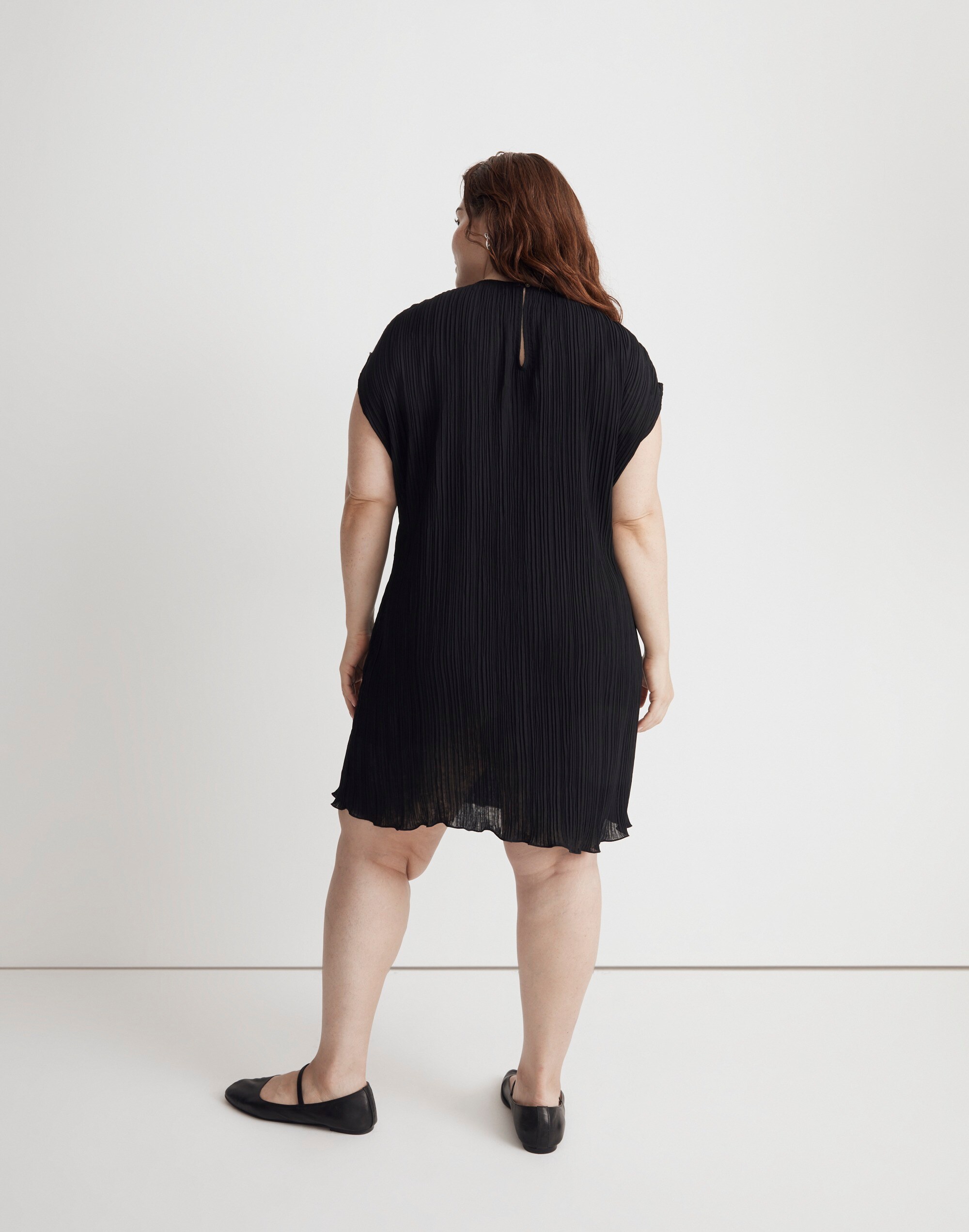 Plus Pliss&eacute; Mini Tee Dress