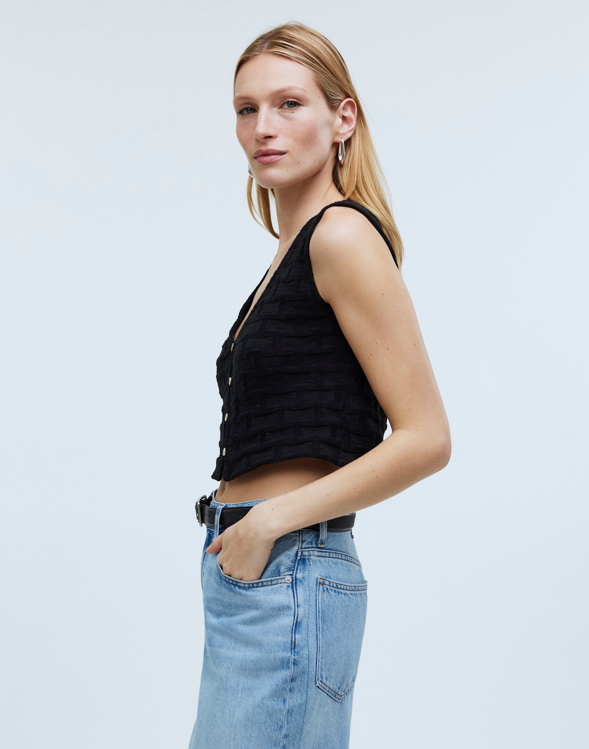 Basketweave-Stitch Vest