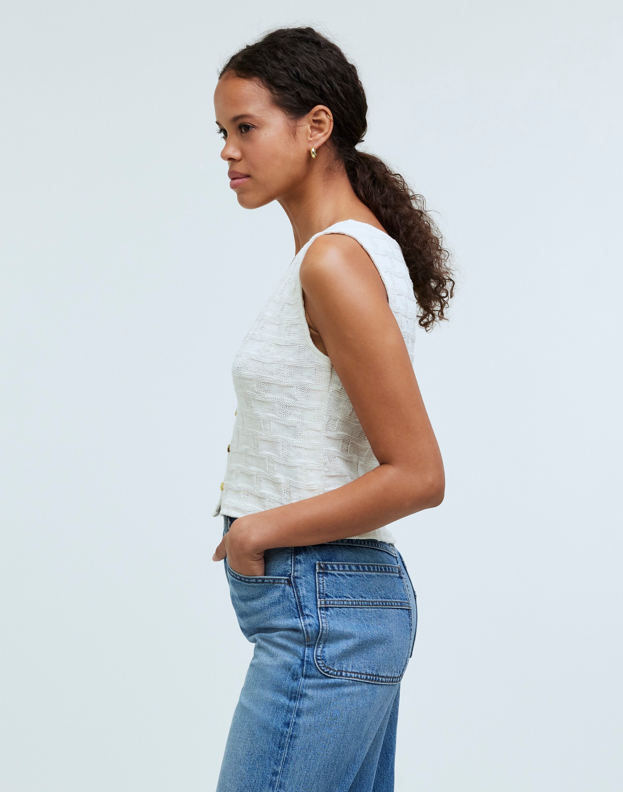 Basketweave-Stitch Vest