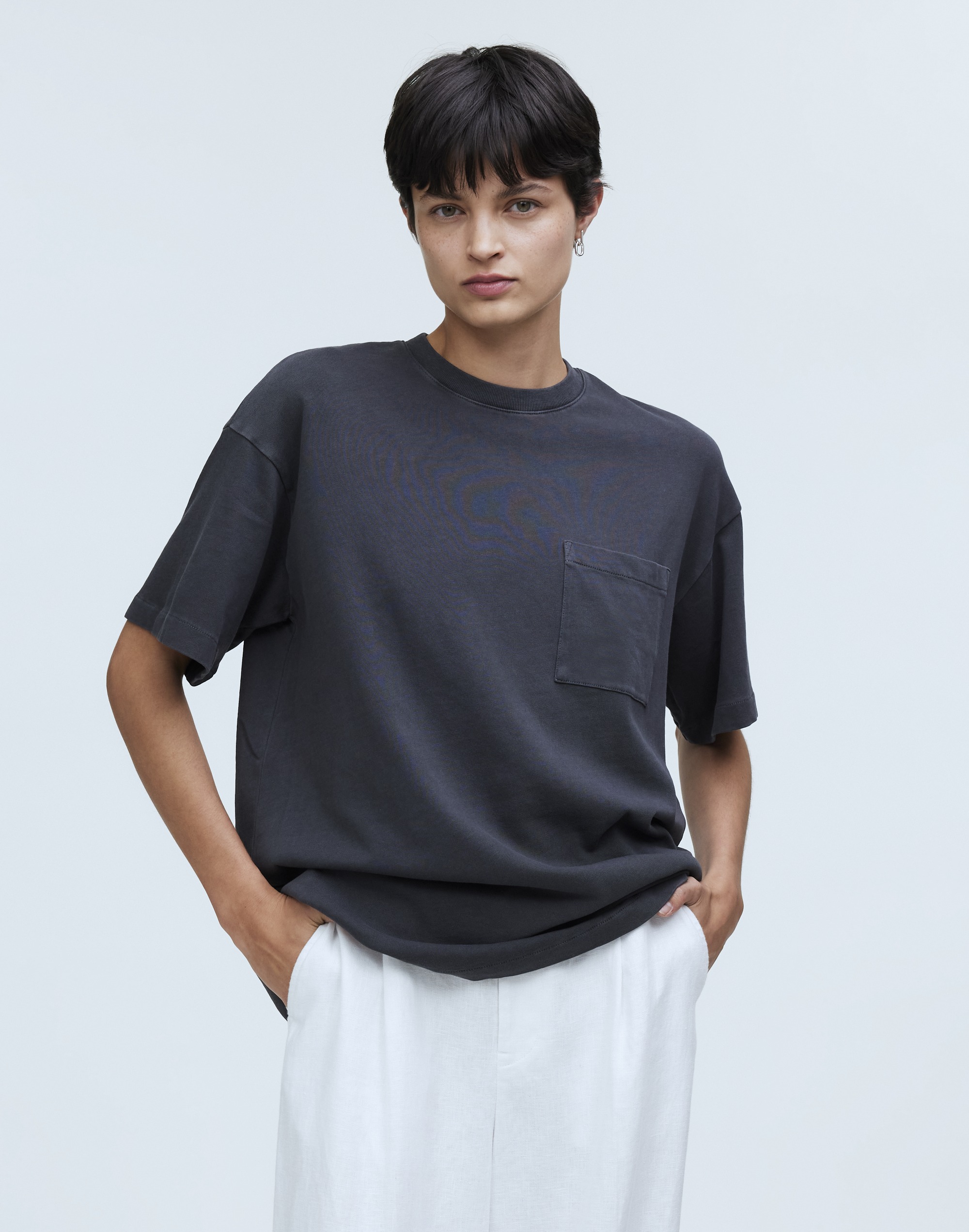 Garment-Dyed Oversized Pocket Tee