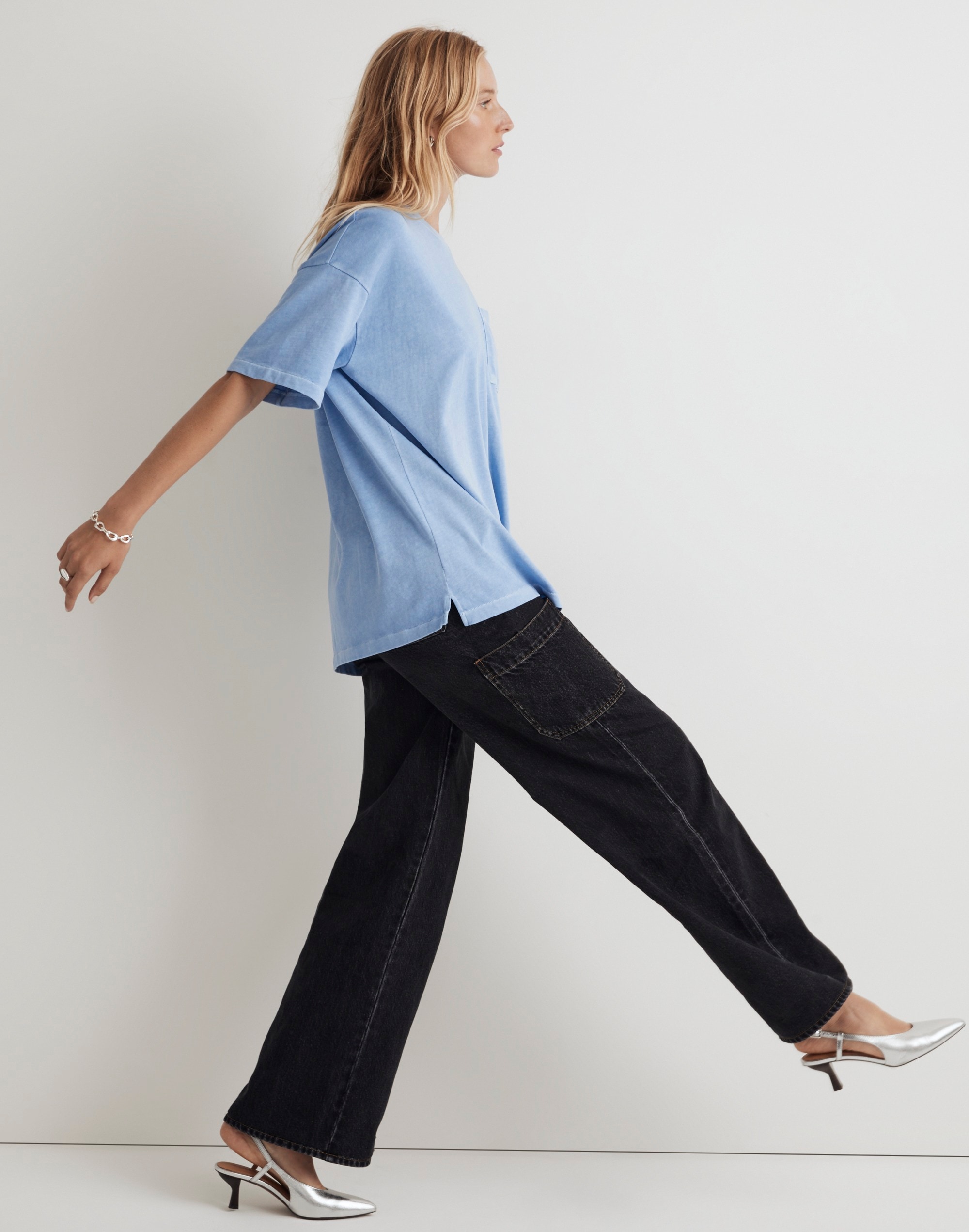 Garment-Dyed Oversized Pocket Tee