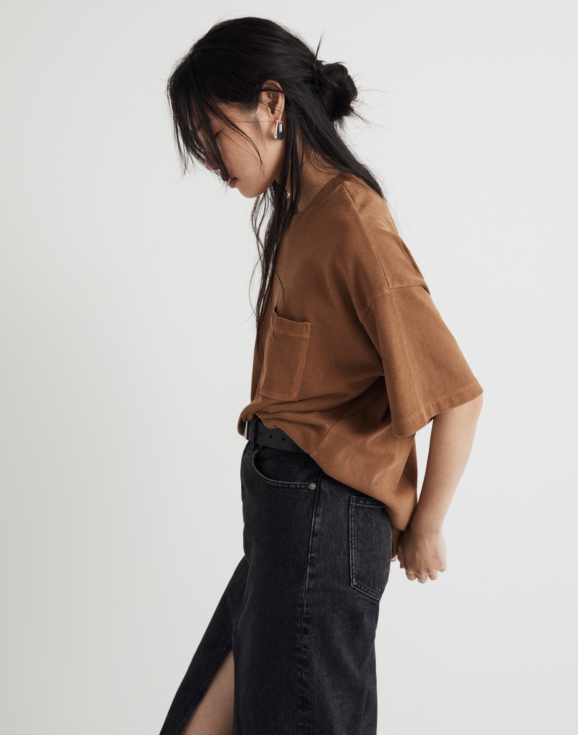 Garment-Dyed Oversized Pocket Tee